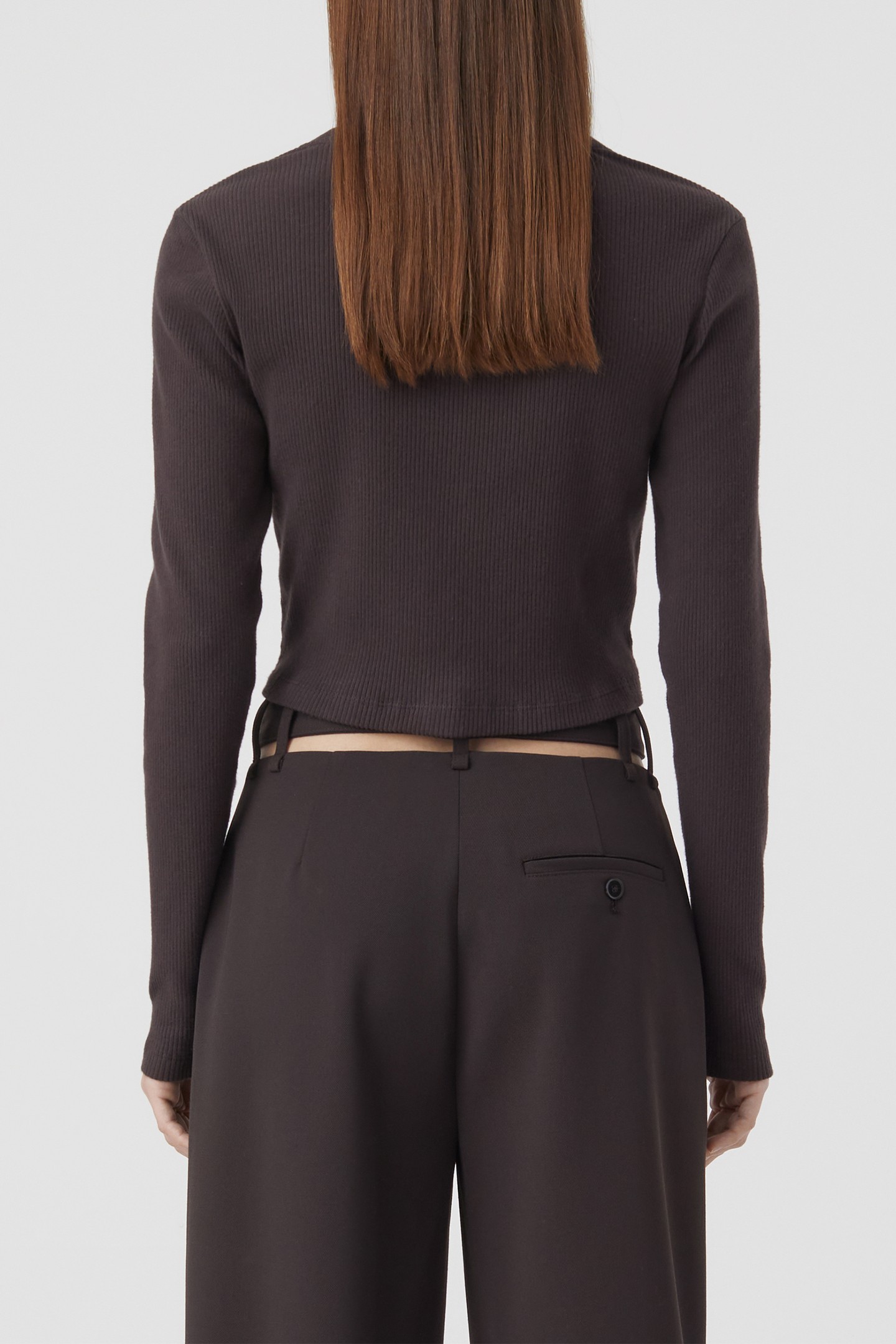 CROPPED LONGSLEEVE T-SHIRTS MOCHA 3