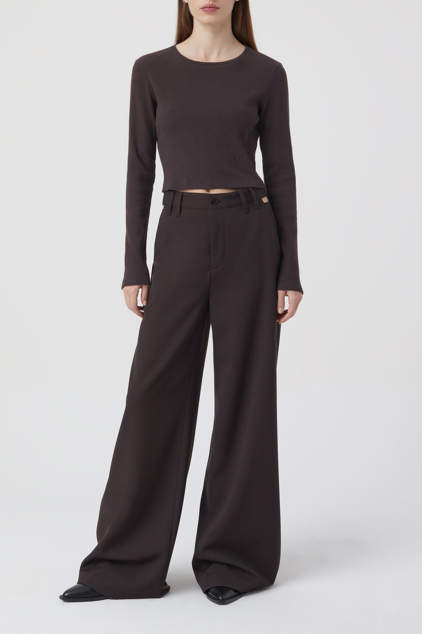 CROPPED LONGSLEEVE T-SHIRTS MOCHA 4