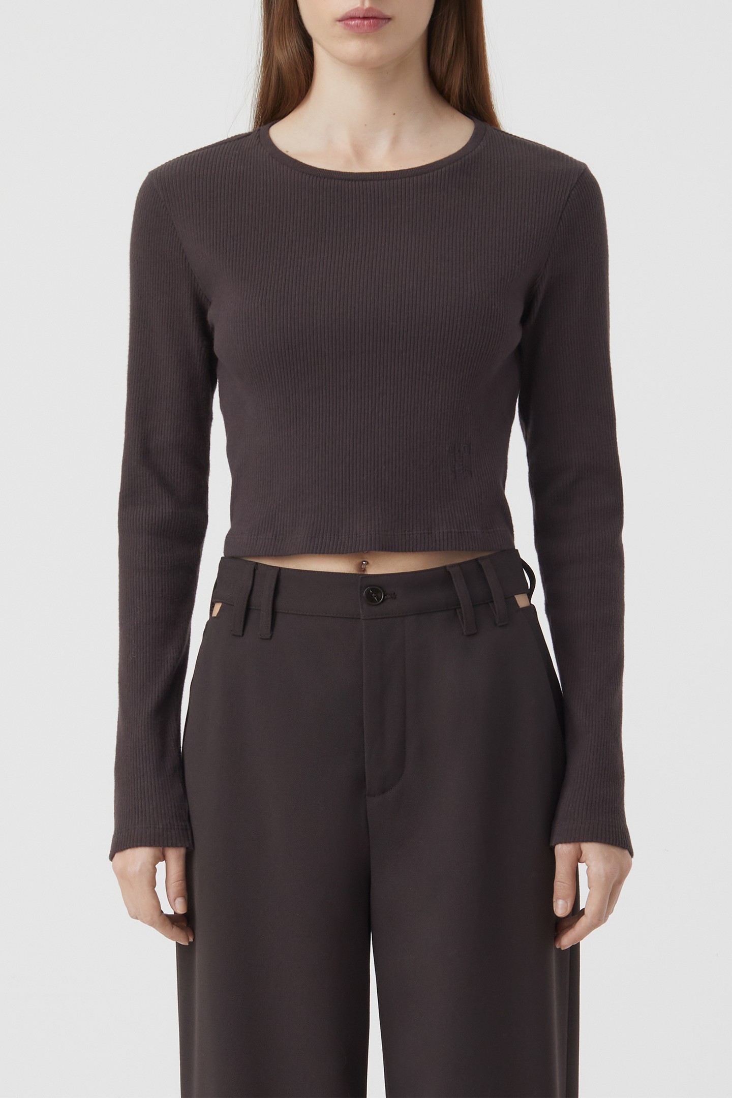 CROPPED LONGSLEEVE T-SHIRTS MOCHA 5