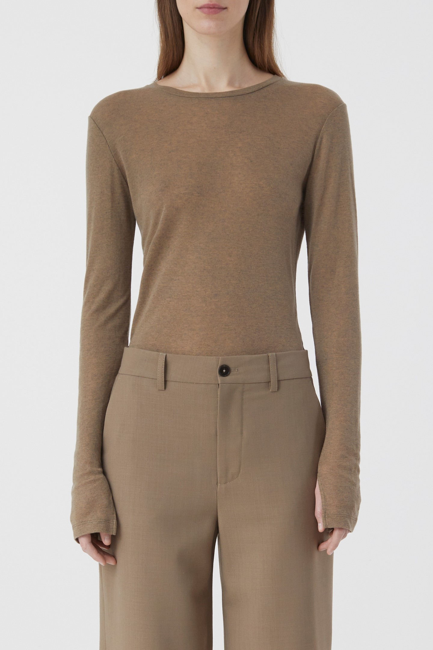 CREW NECK LONGSLEEVE T-SHIRTS OLD PINE 2