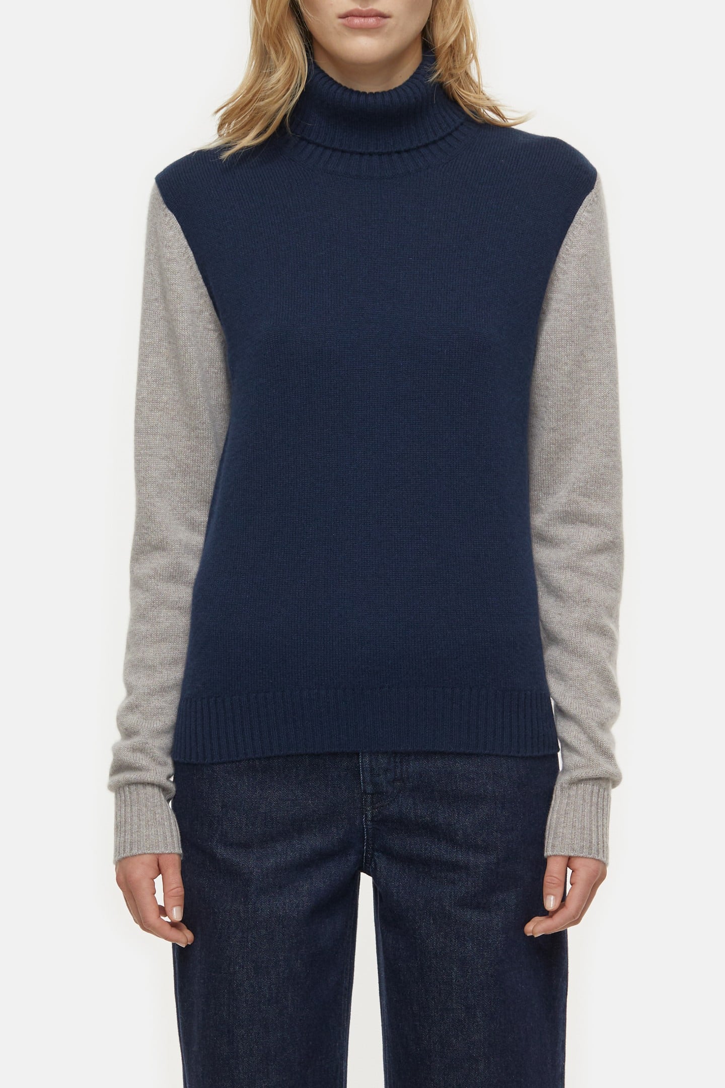 ROLL NECK LONG SLEEVE KNITS SPACE BLUE 3