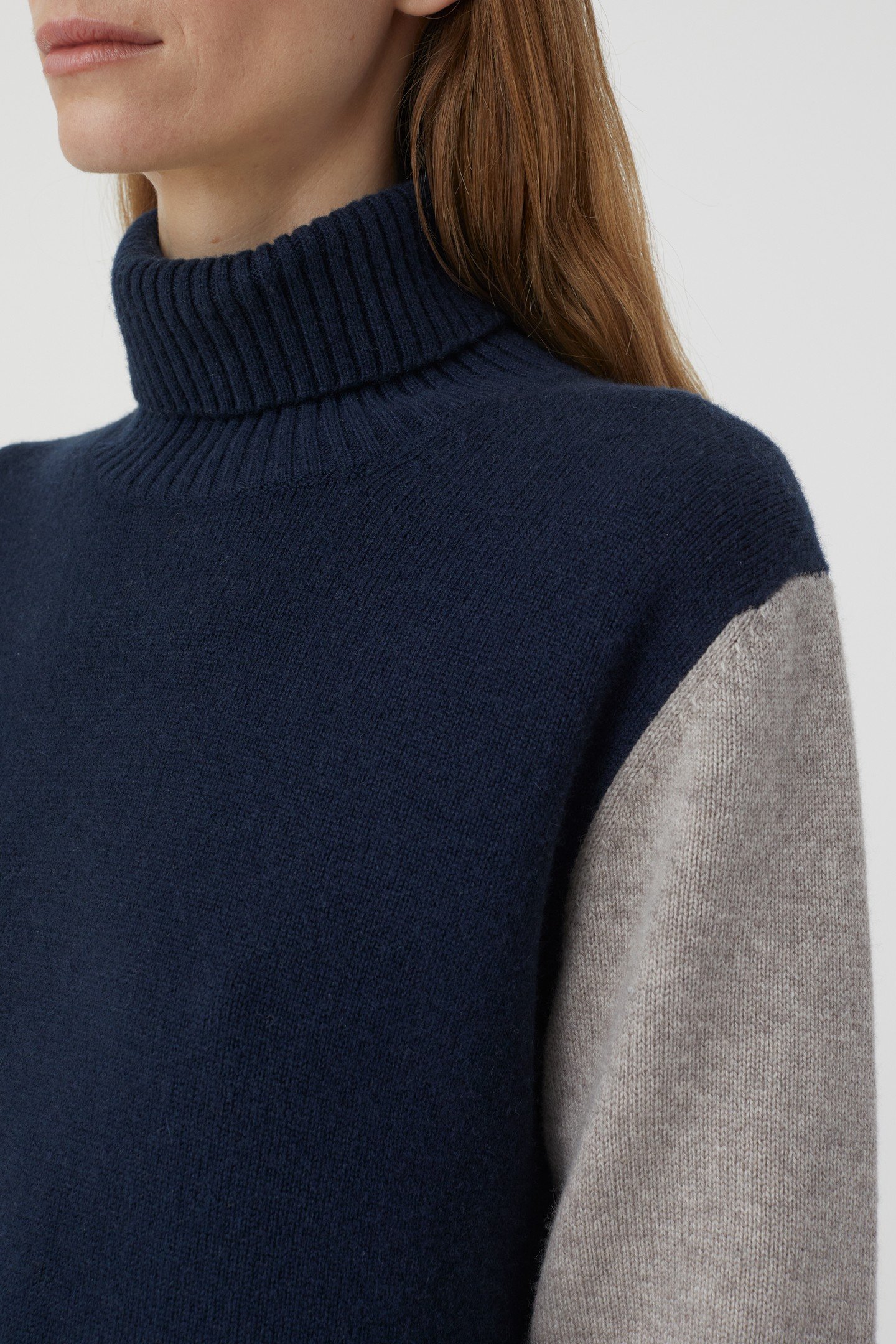 ROLL NECK LONG SLEEVE KNITS SPACE BLUE 4