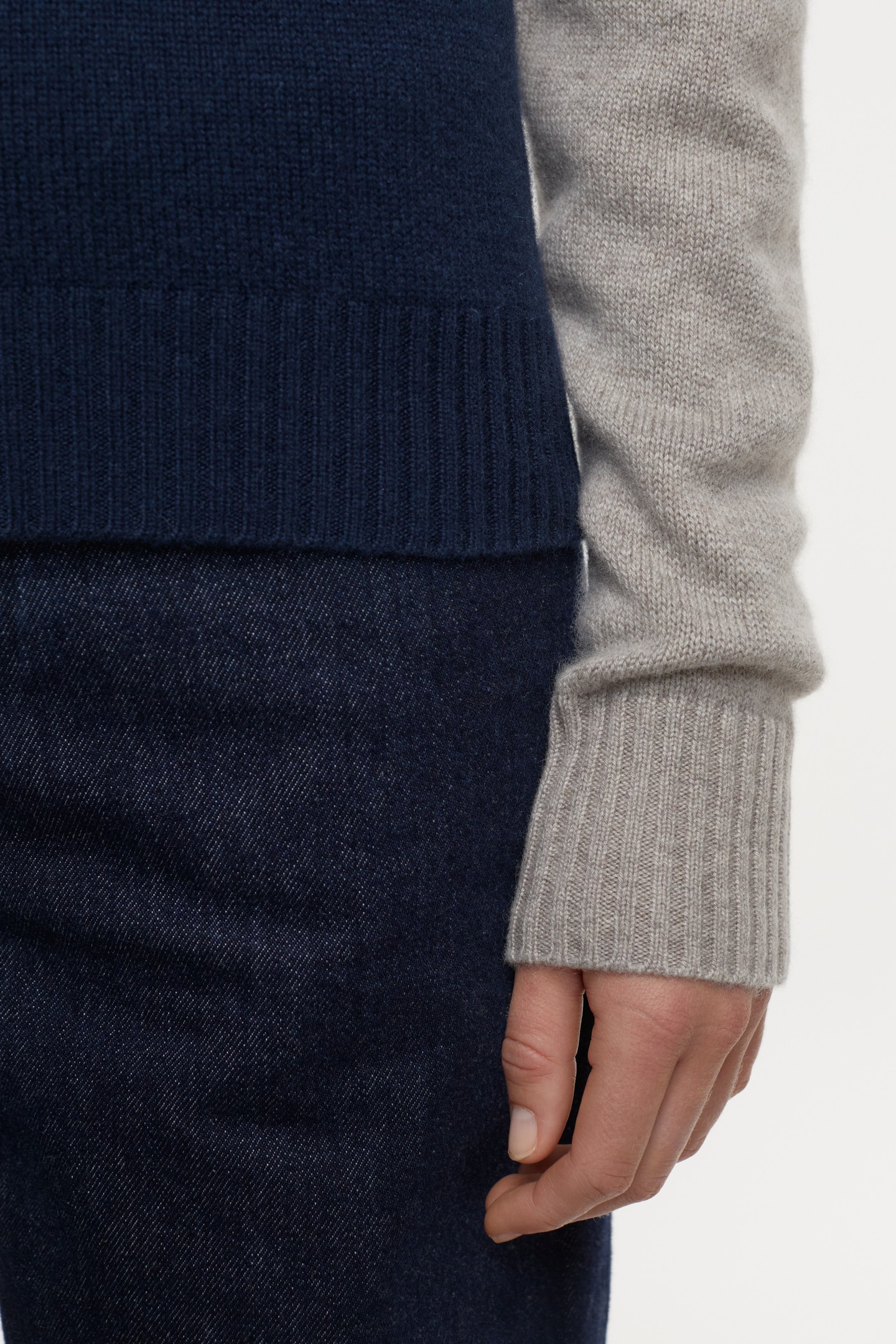 ROLL NECK LONG SLEEVE KNITS SPACE BLUE 5