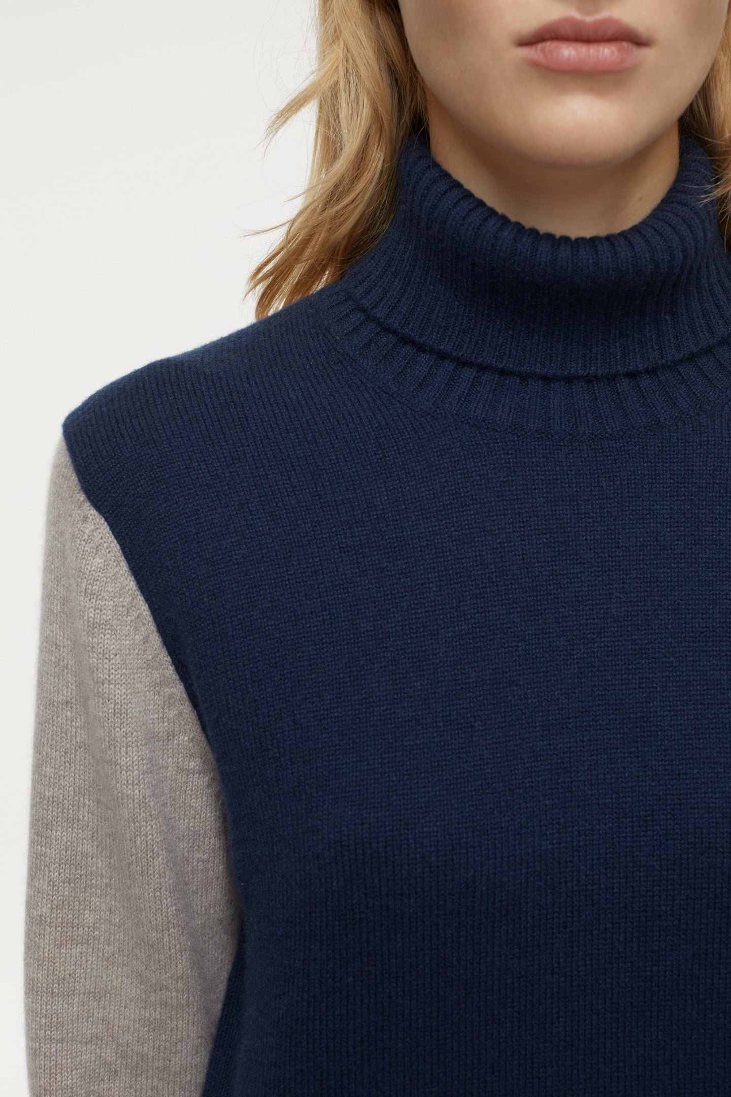 ROLL NECK LONG SLEEVE KNITS SPACE BLUE 7