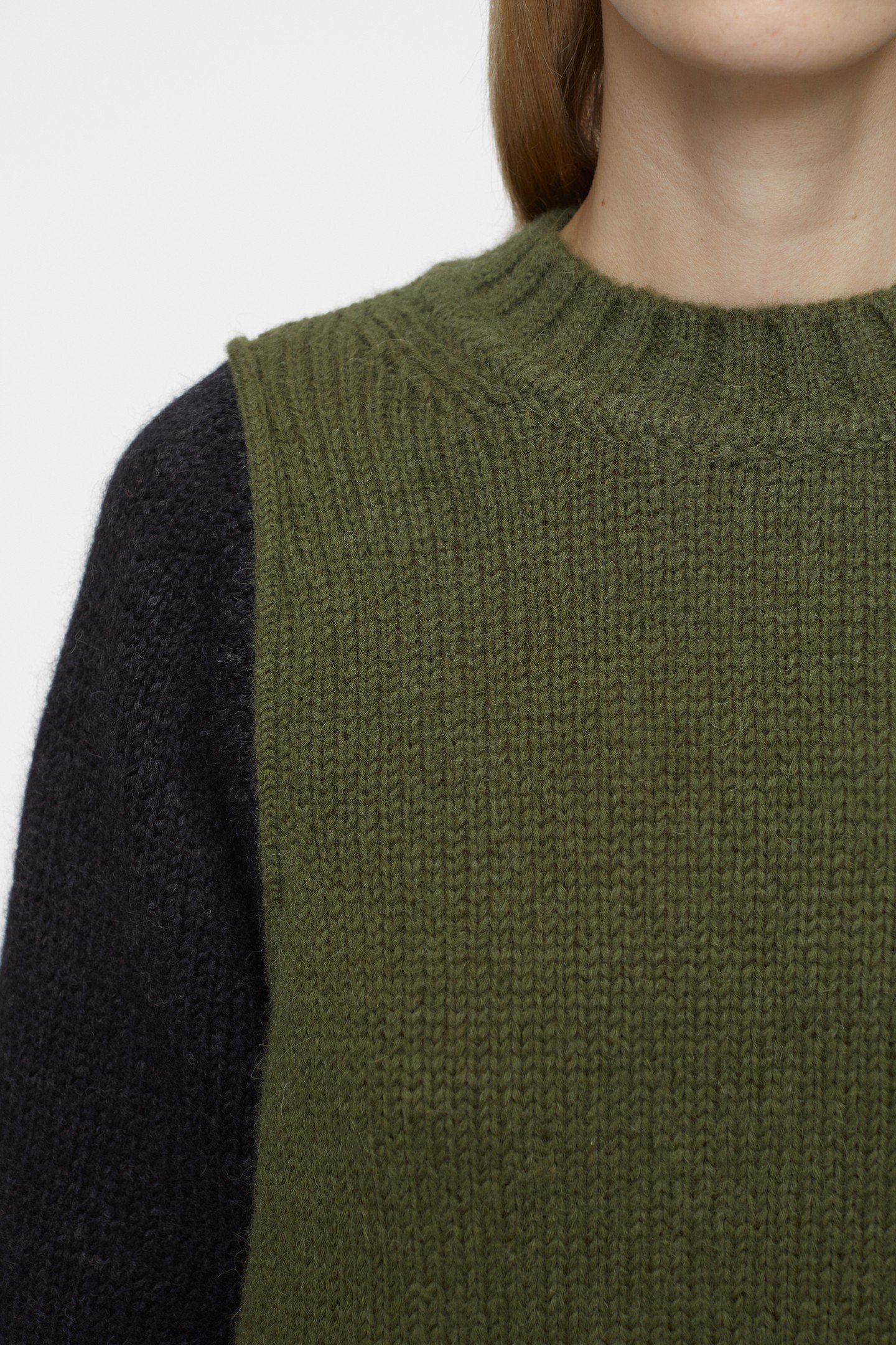CREW NECK LONG SLEEVE KNITS INDUSTRIAL GREEN 6