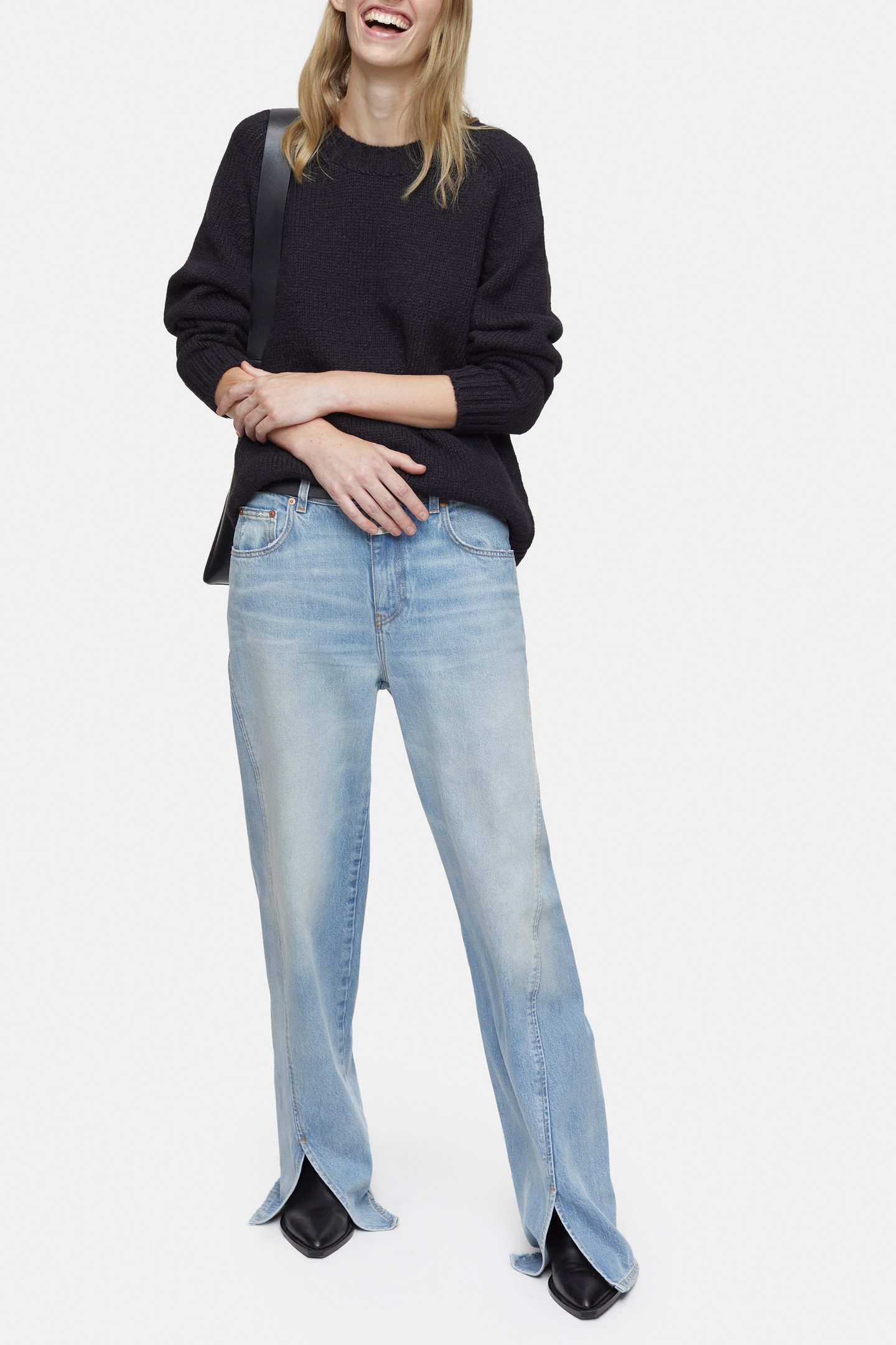 CREW NECK LONG SLEEVES KNITS BLACK 4