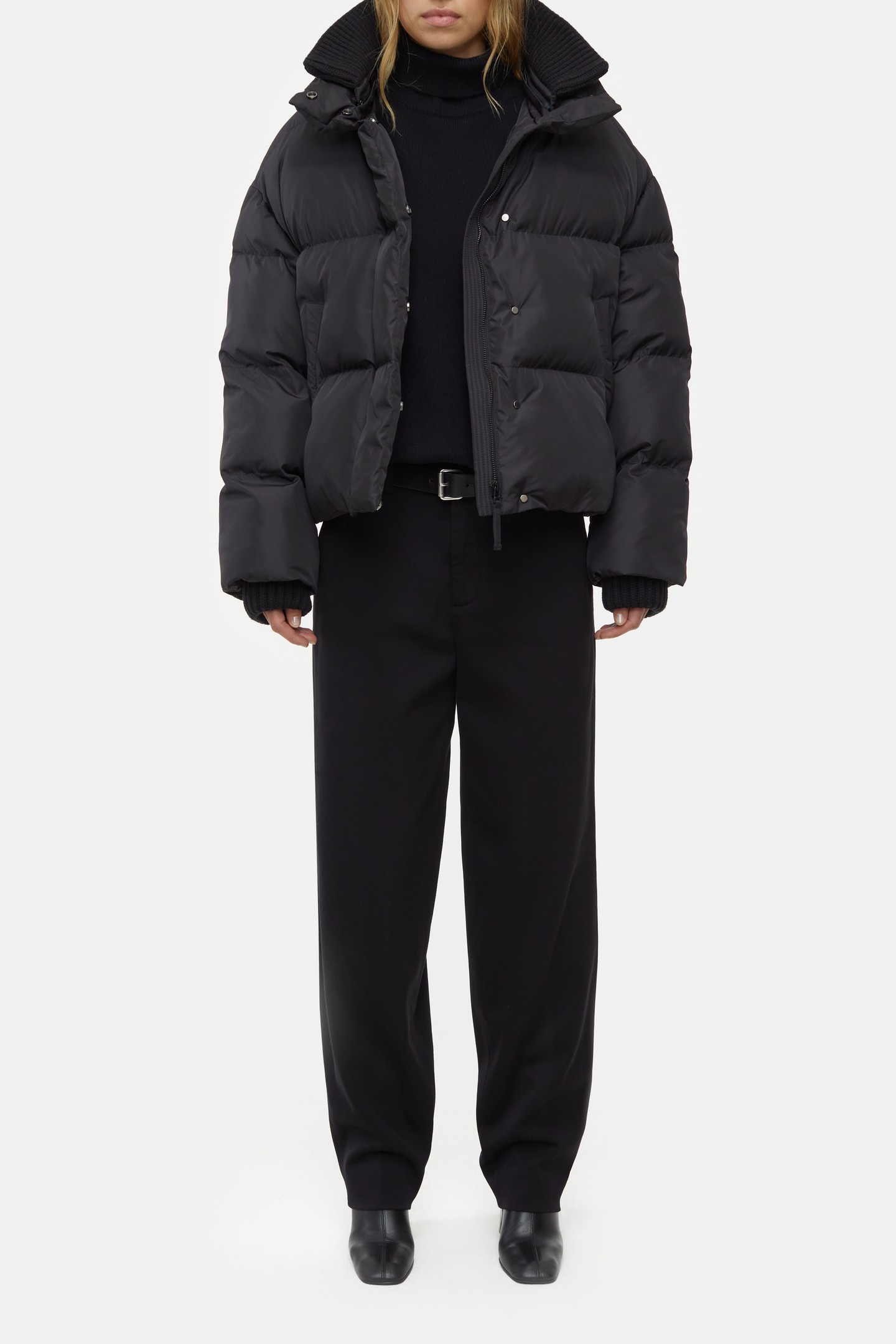 CROPPED PUFFER JACKET BLACK 4