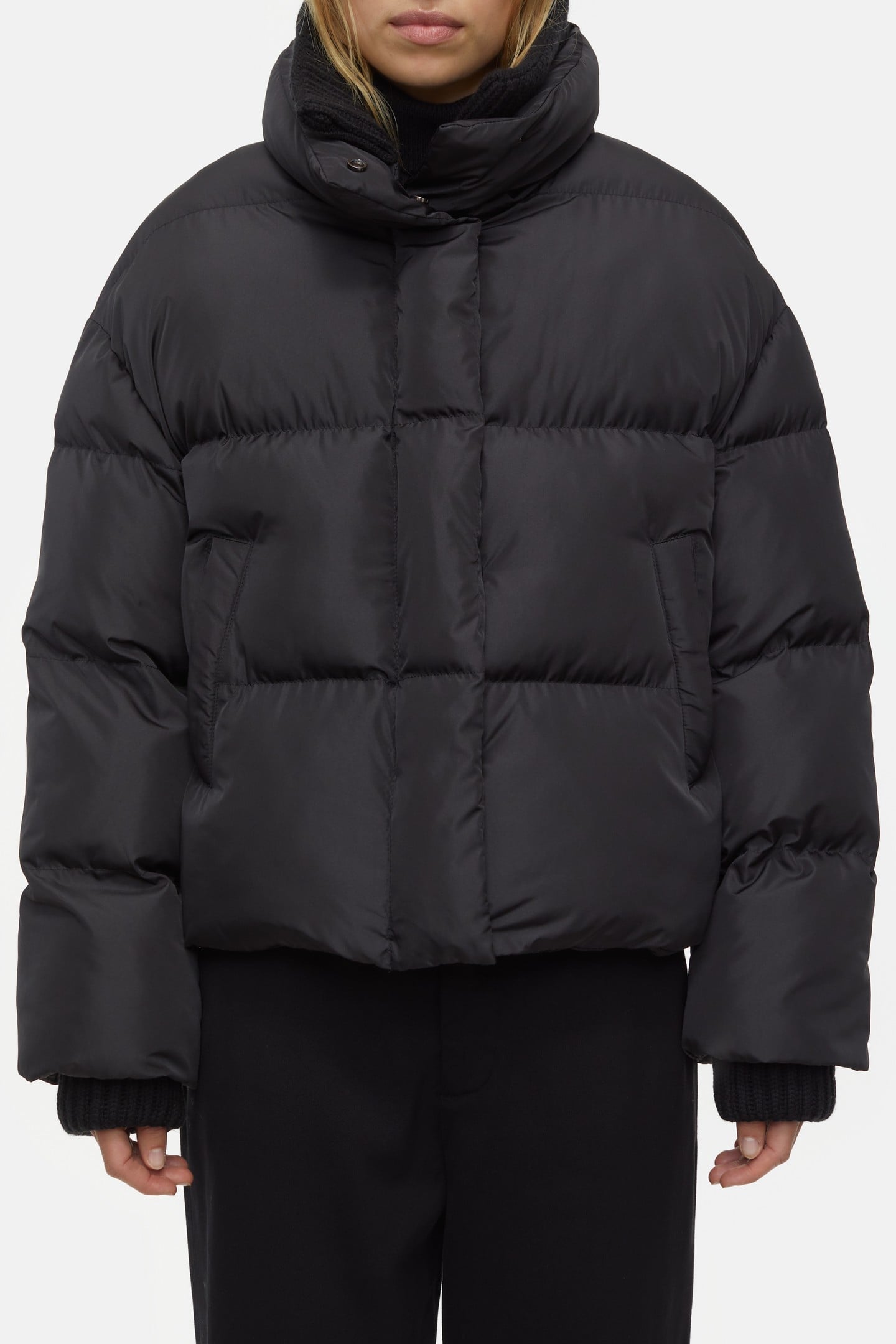 CROPPED PUFFER JACKET BLACK 5