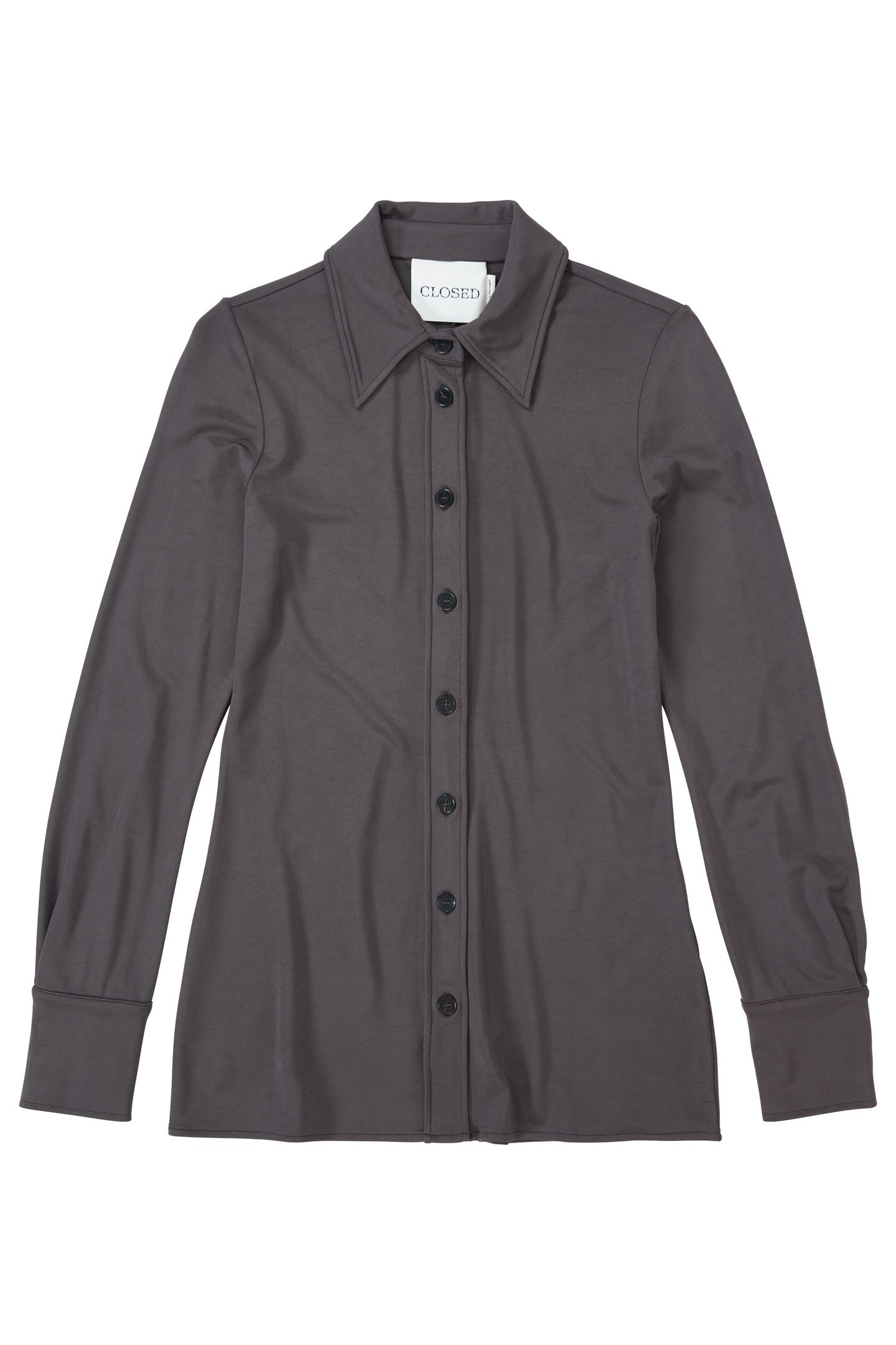 WAISTED BLOUSE SHIRT CHARCOAL 1