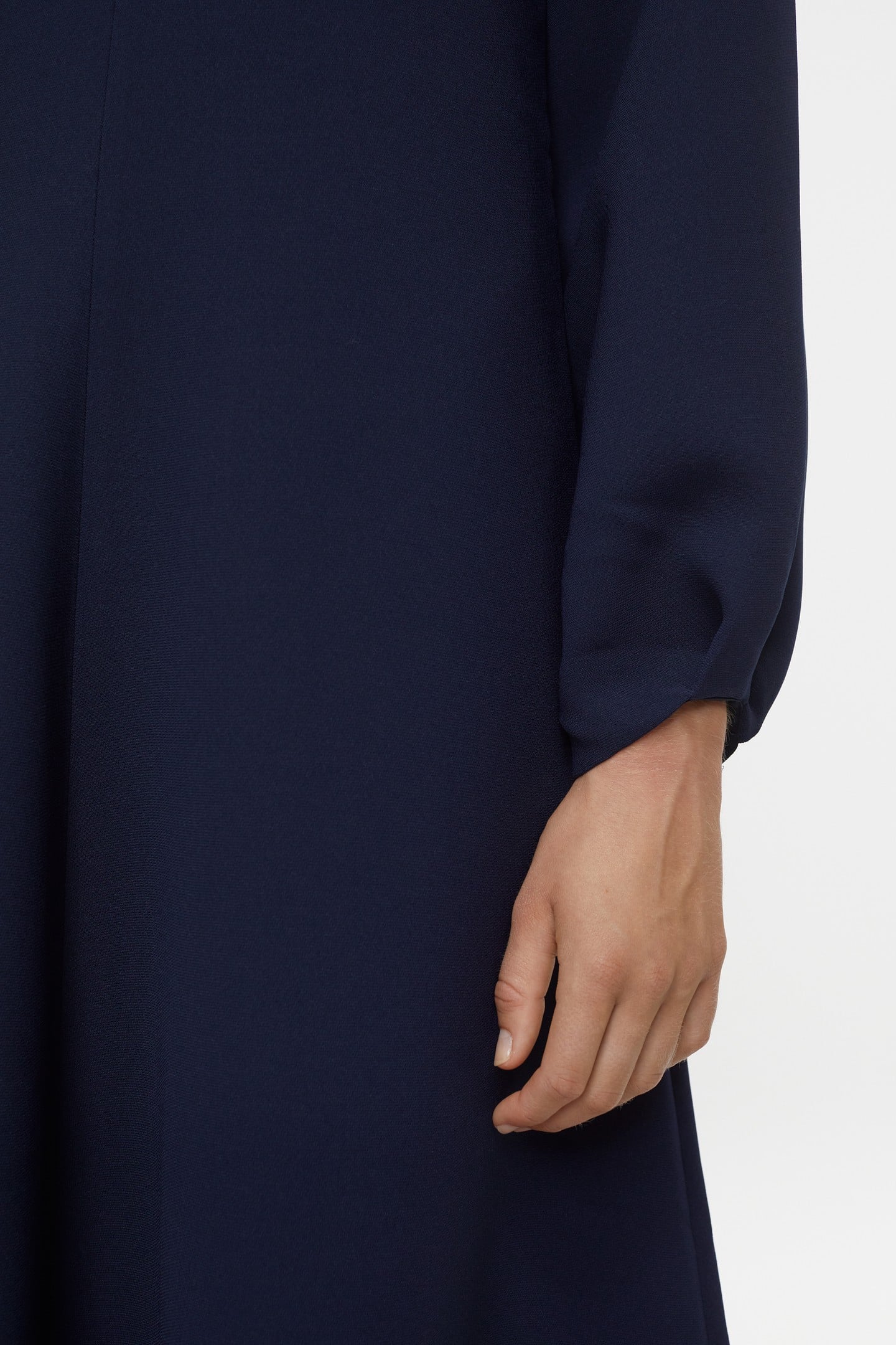 DEEP NECK LONG SLEEVE DRESS DARK NIGHT 9