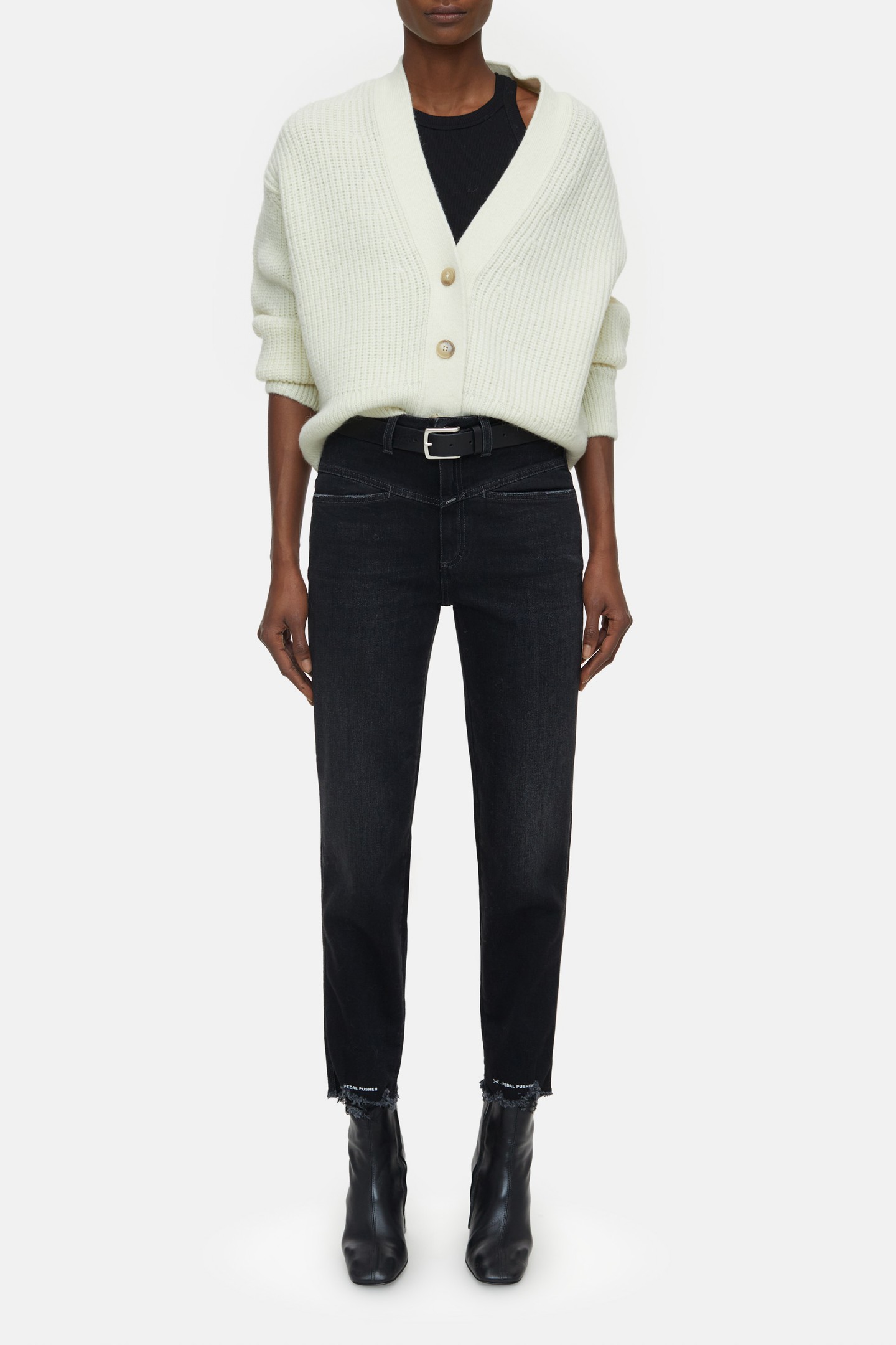 PEDAL PUSHER JEANS DARK GREY 1