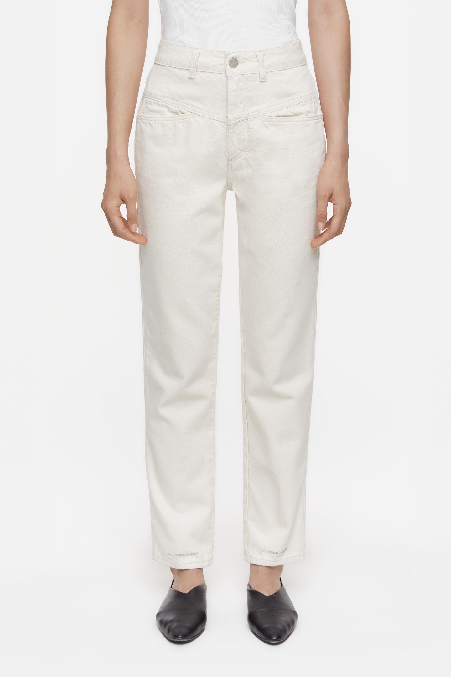 PEDAL PUSHER JEANS IVORY 1