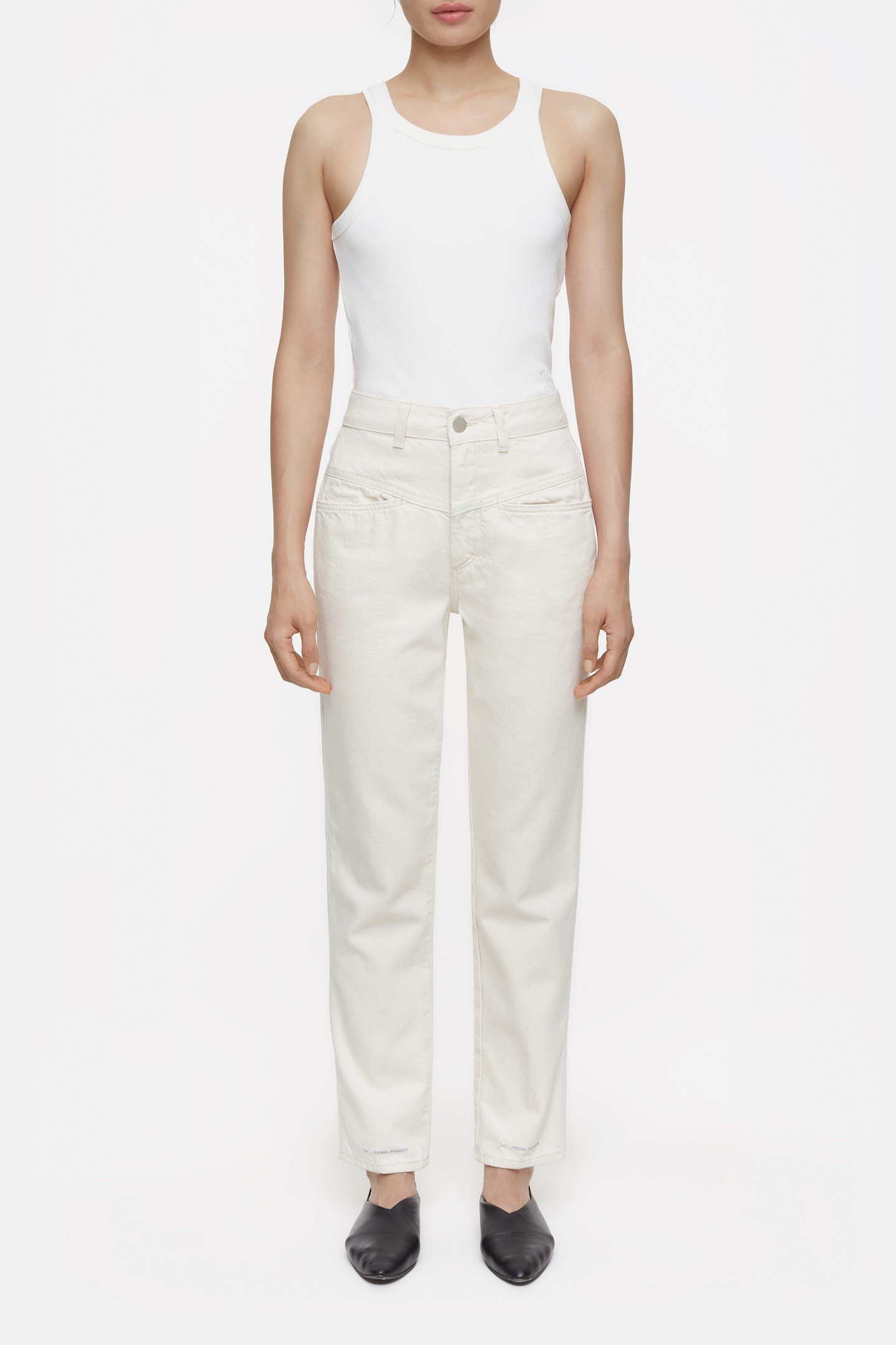 PEDAL PUSHER JEANS IVORY 2