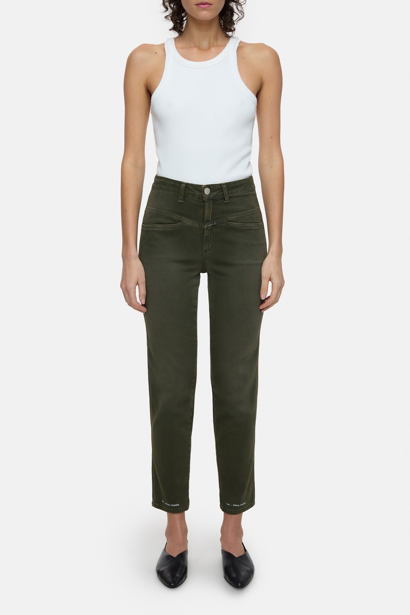 PEDAL PUSHER JEANS GREEN WEED 6