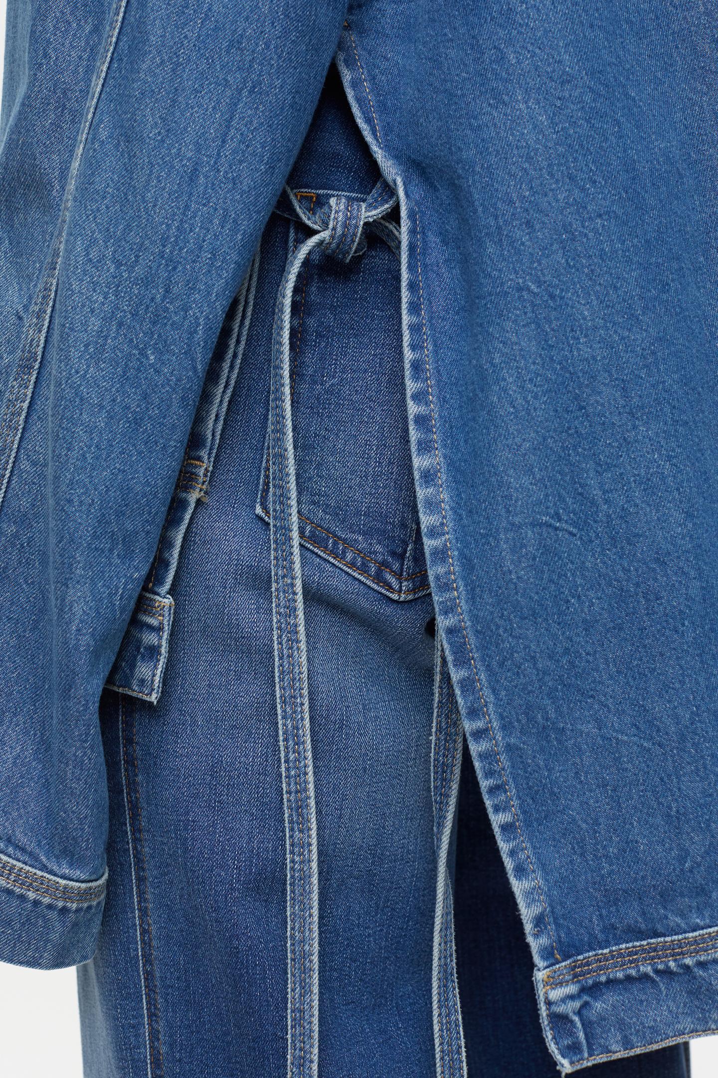 BLOUSE WITH SIDELONG STRAPS SHIRTS & BLOUSES MID BLUE 9