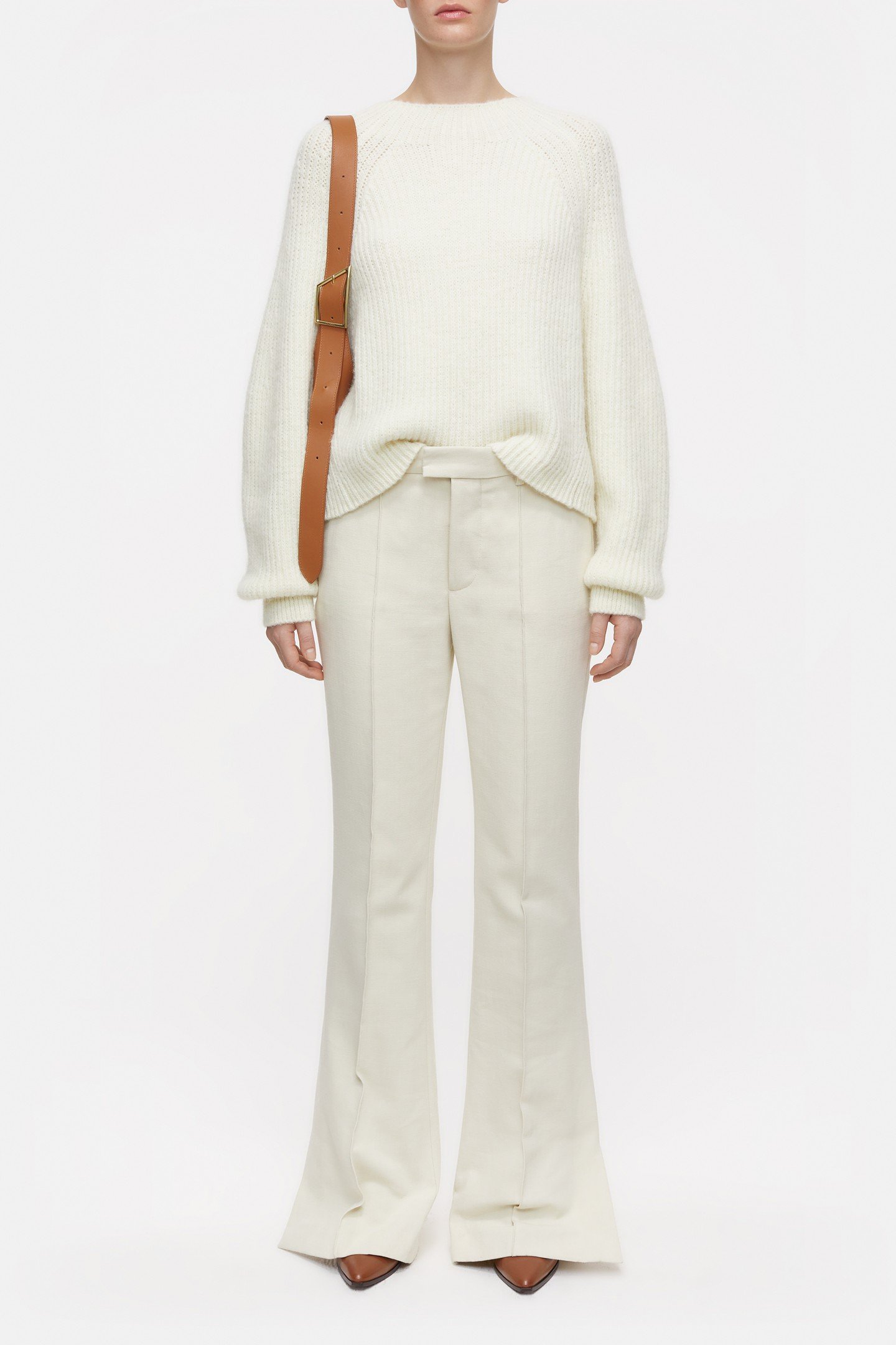 CROPPED LONG SLEEVE KNITS VANILLA 1