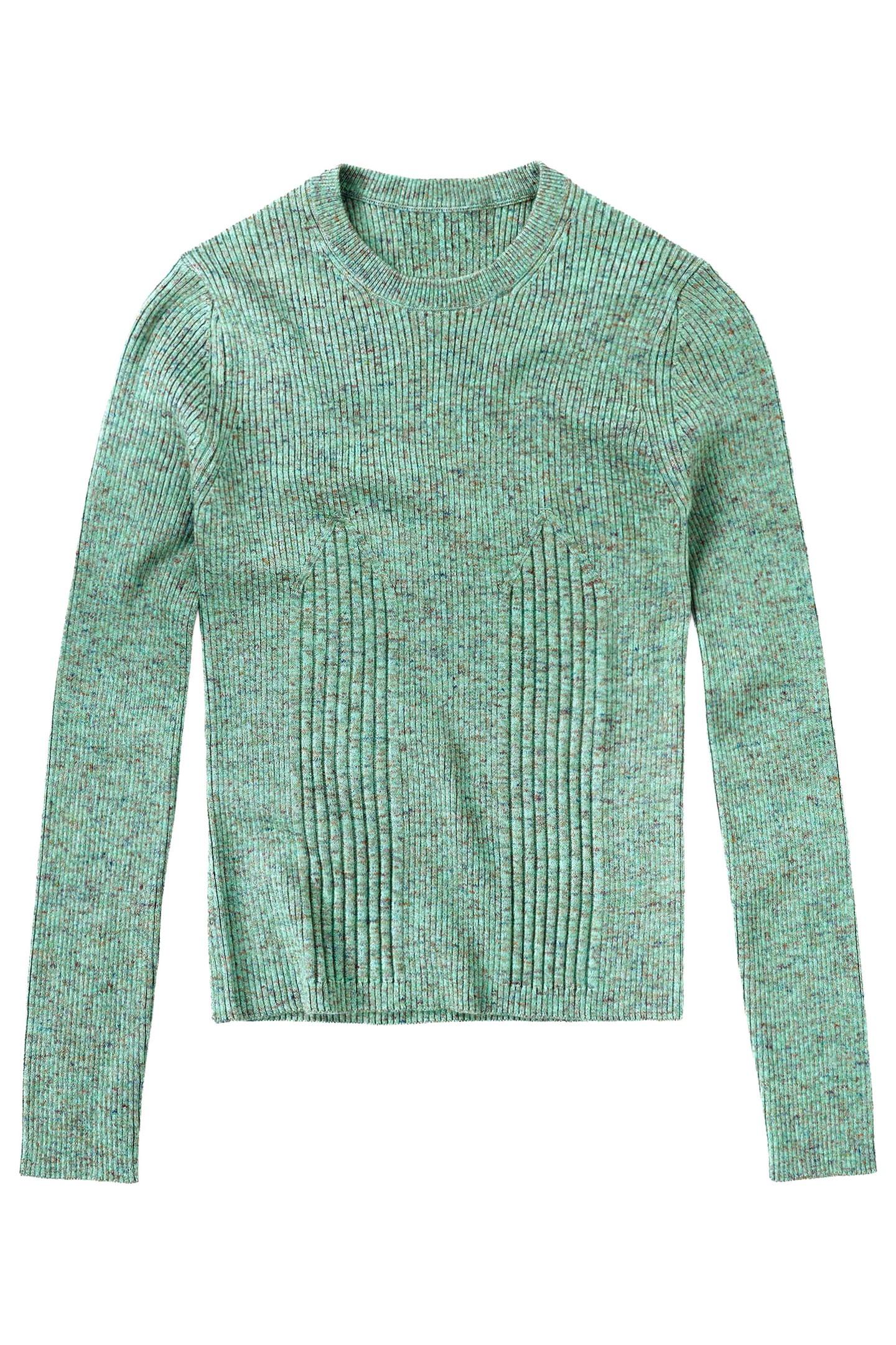 LONG SLEEVE CREW NECK KNITS GREEN KICK 5