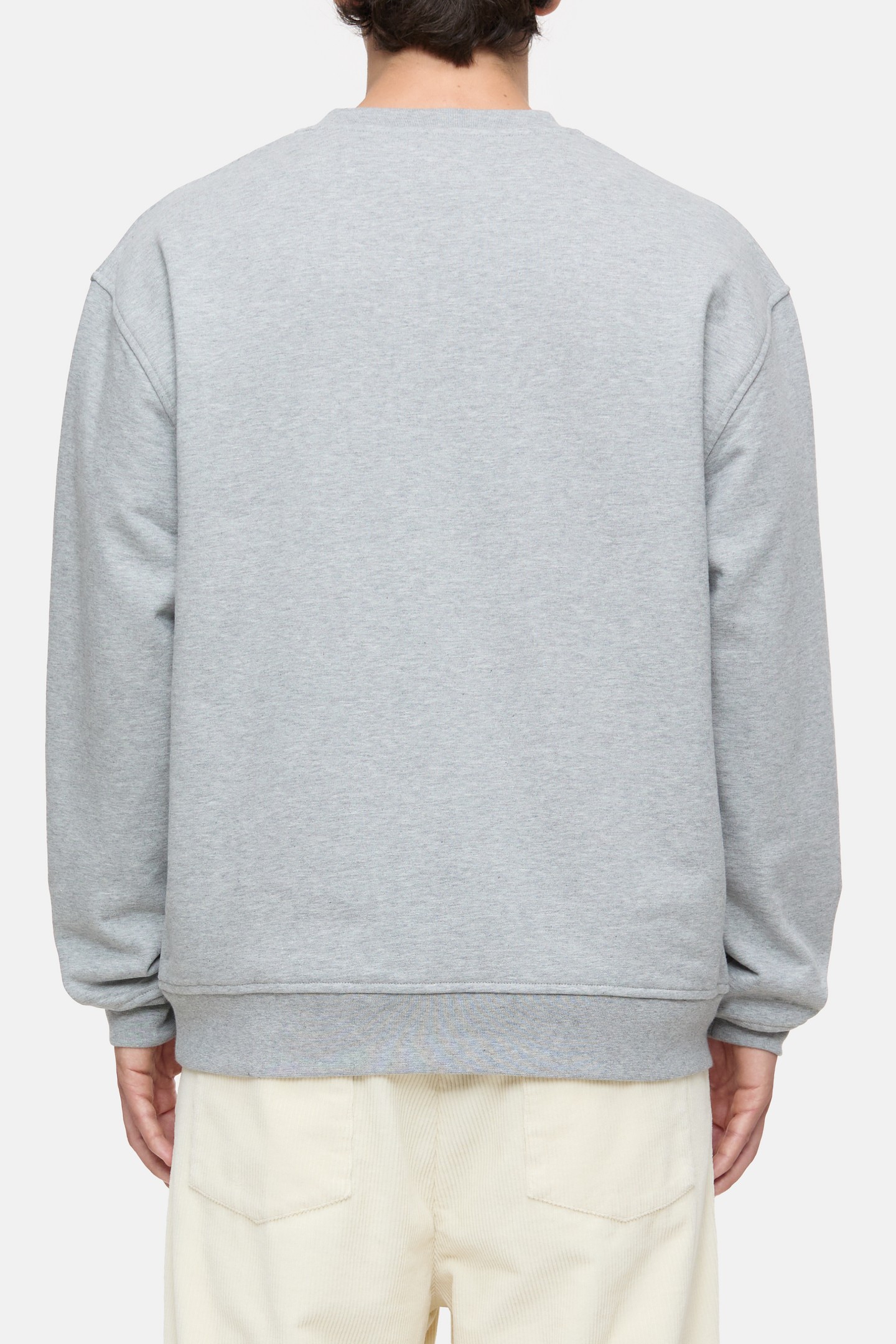 LOGO CREWNECK SWEAT T-SHIRTS LIGHT GREY MELANGE 4