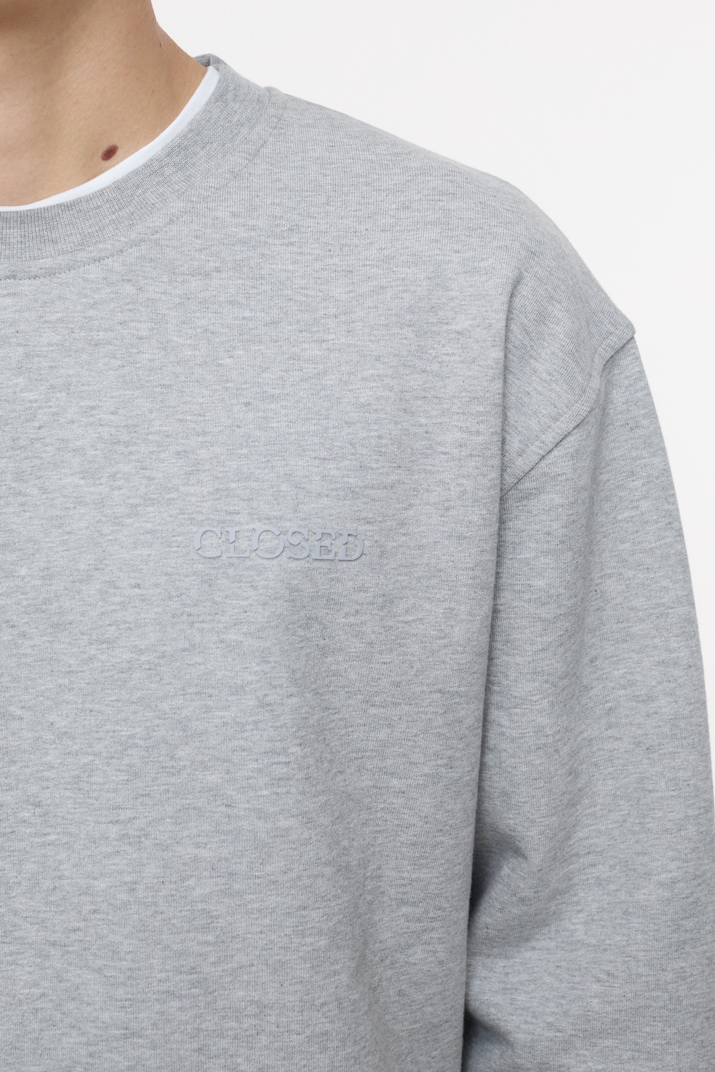LOGO CREWNECK SWEAT T-SHIRTS LIGHT GREY MELANGE 9