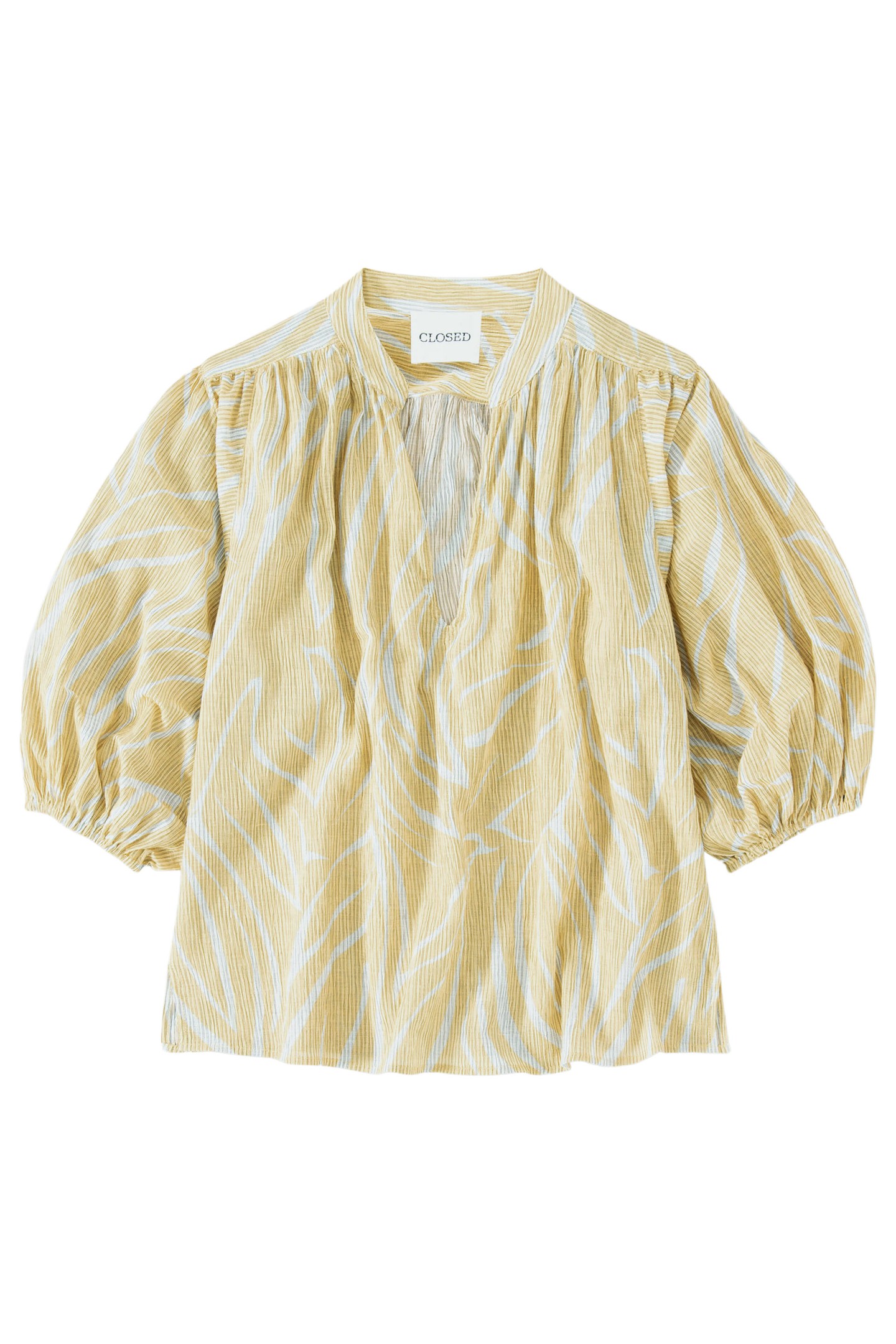 SHORT PUFFSLEEVE BLOUSE SHIRT CALAMATTA YELLOW 1