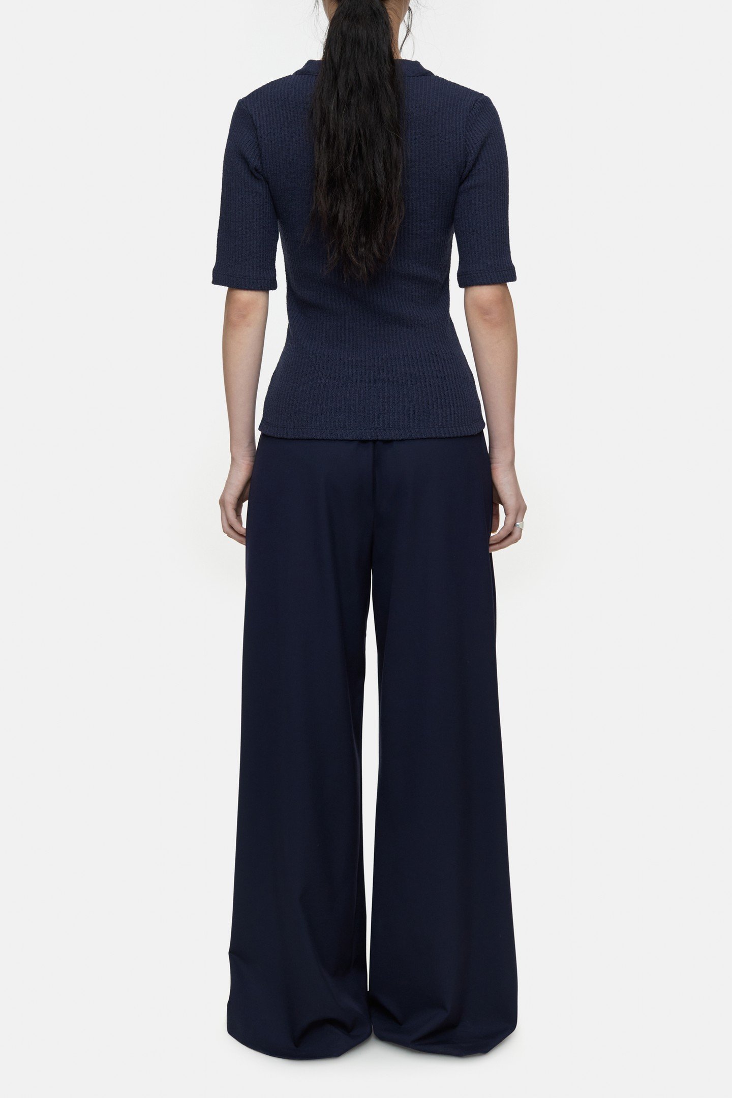 HALF PLACKET V NECK T-SHIRTS DARK NIGHT 5