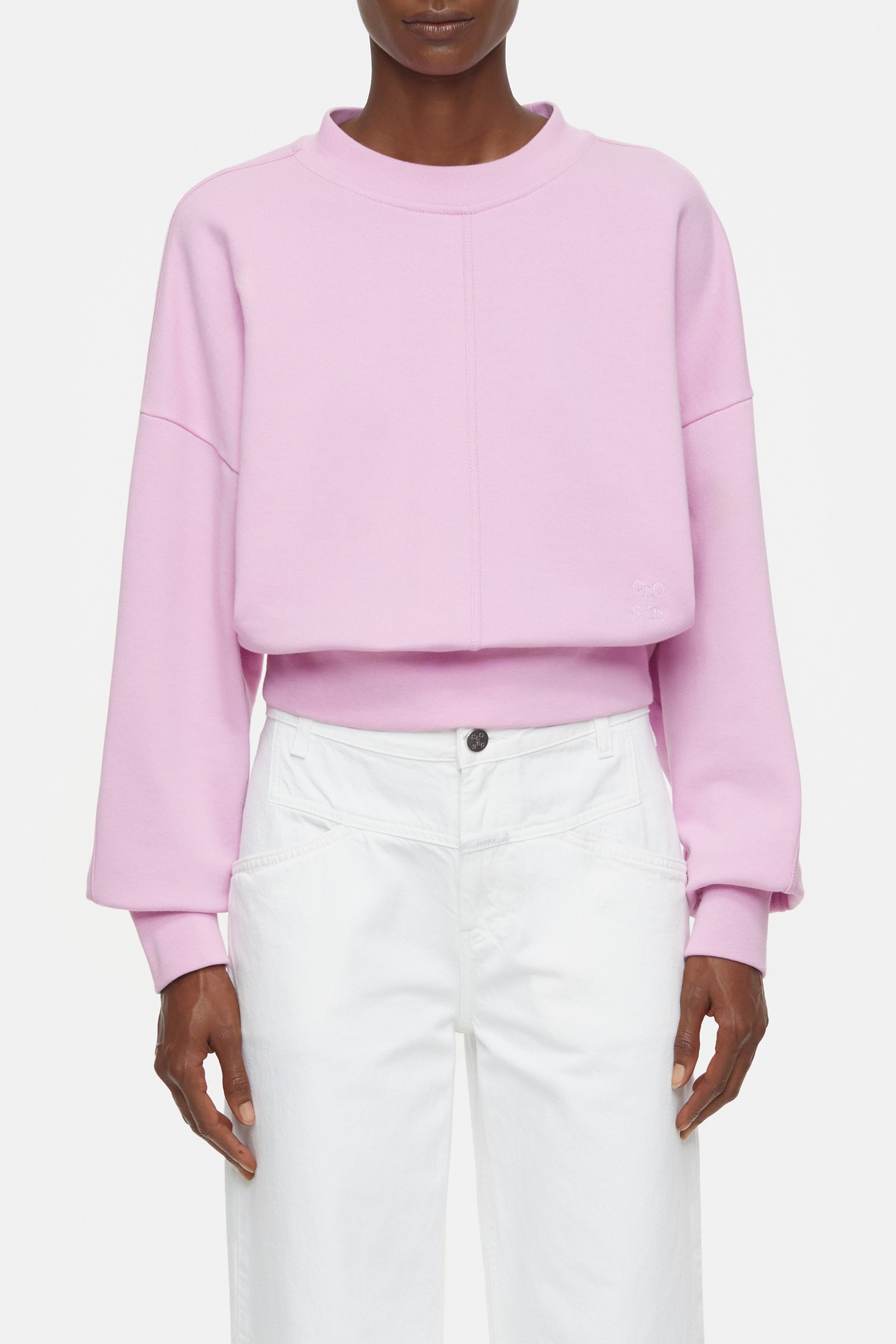 CROPPED CREW NECK T-SHIRTS PINK POENY 5