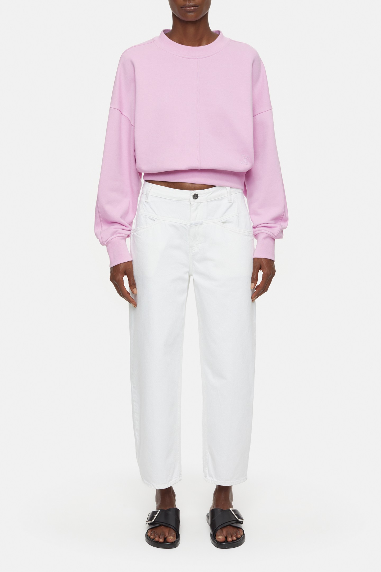 CROPPED CREW NECK T-SHIRTS PINK POENY 6