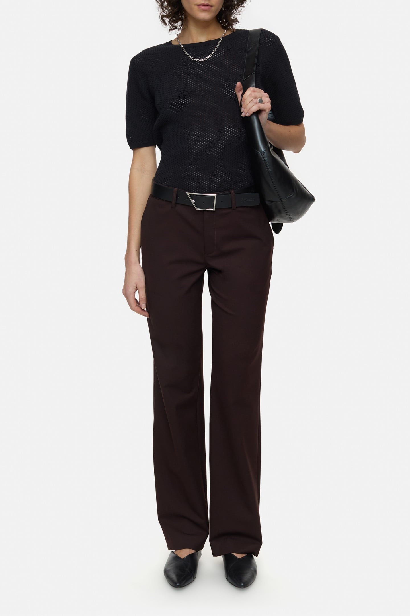 CREW NECK SHORT SLEEVE KNITS BLACK 4