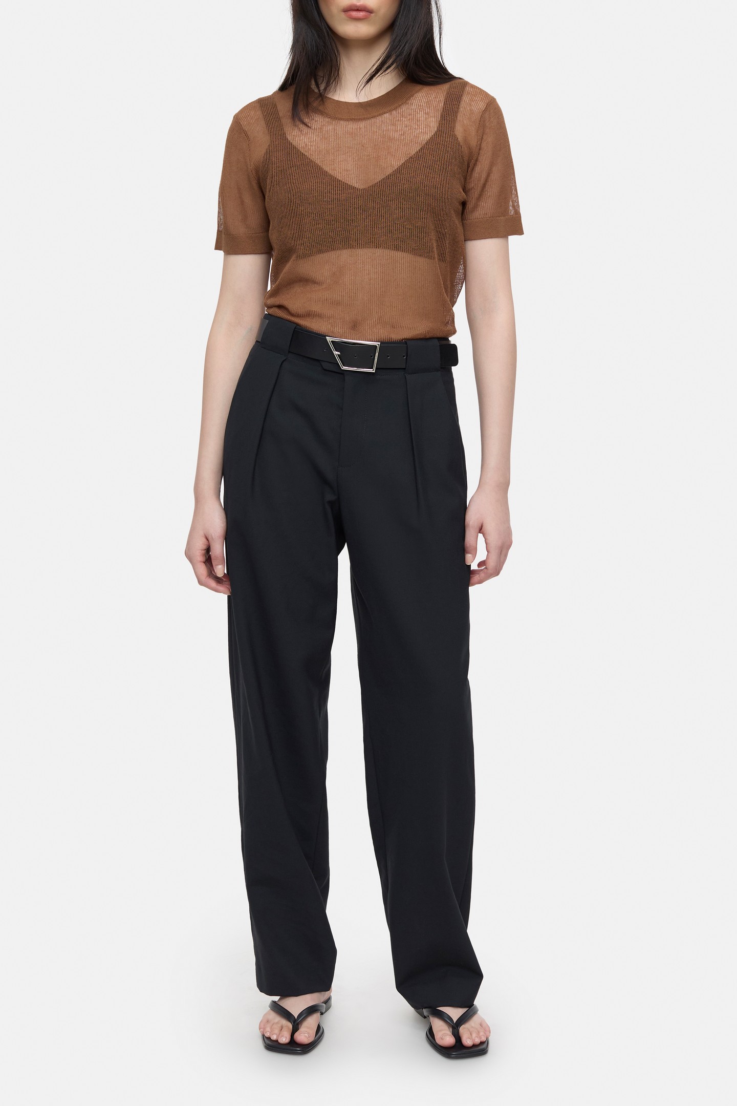 CREW NECK SHORT SLEEVE KNITS ARABICA ESPRESSO 2