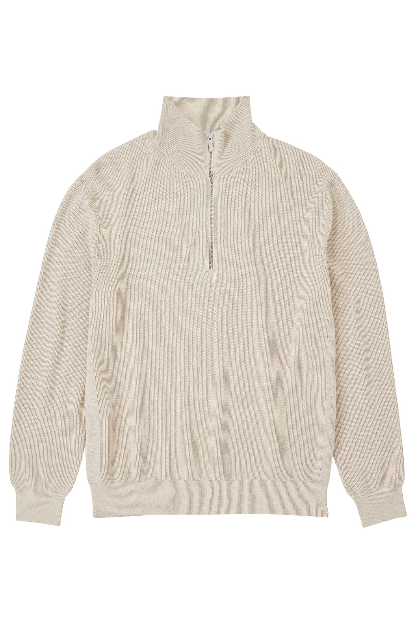 HALF ZIP JUMPER KNITS TONKA BEIGE 4