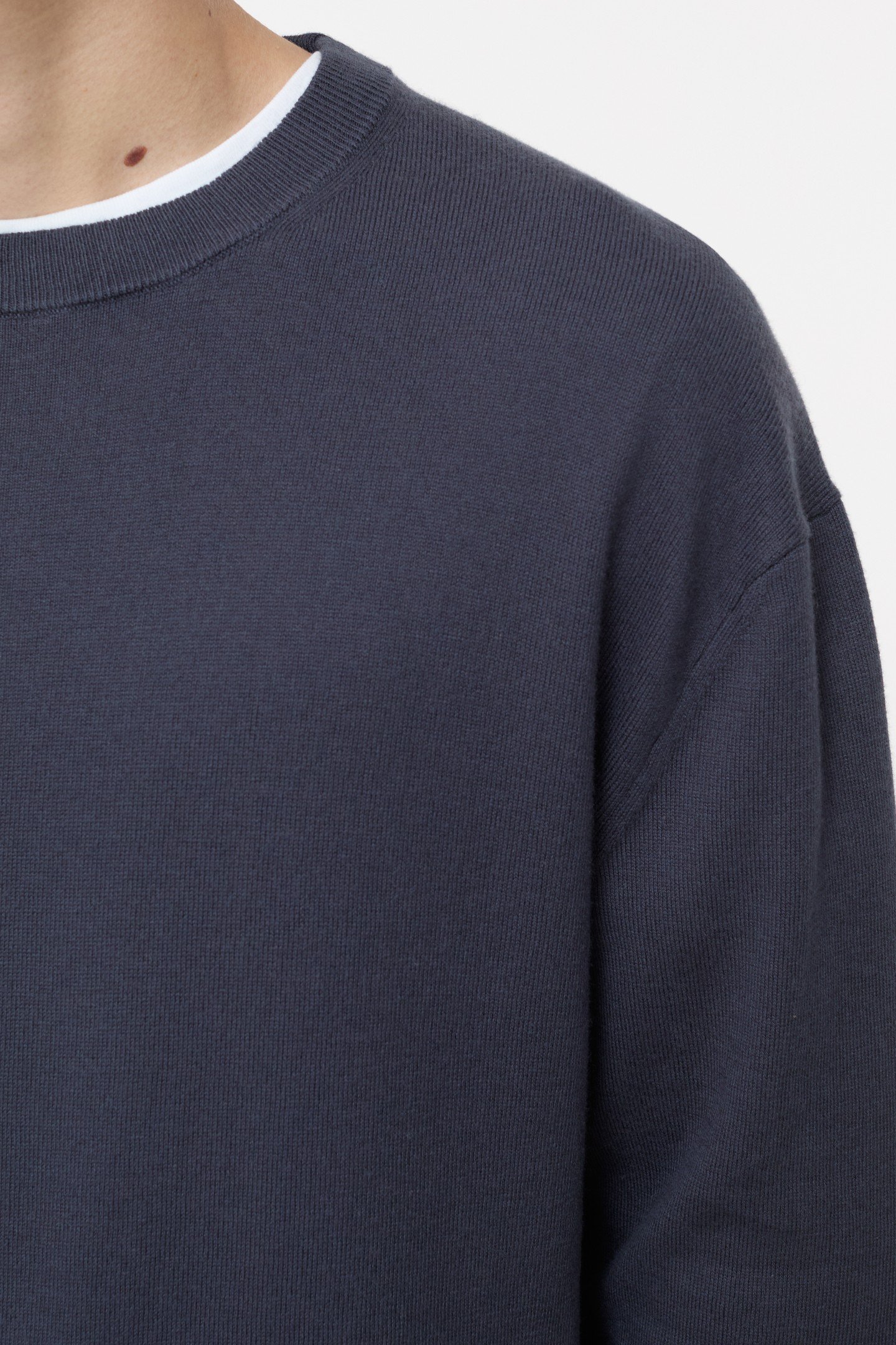 CREWNECK LONG SLEEVE KNITS SMOKEY BLUE 4