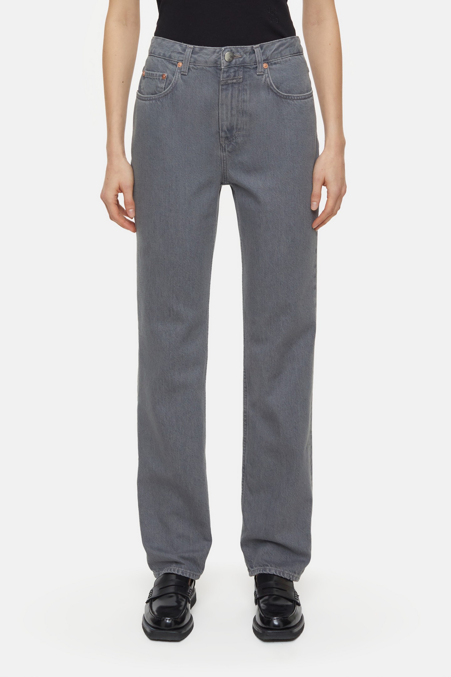 Closed Roan Jeans Mid Grey Maat: W27L32 | Straight Jeans Outlet | Dames | Grijs