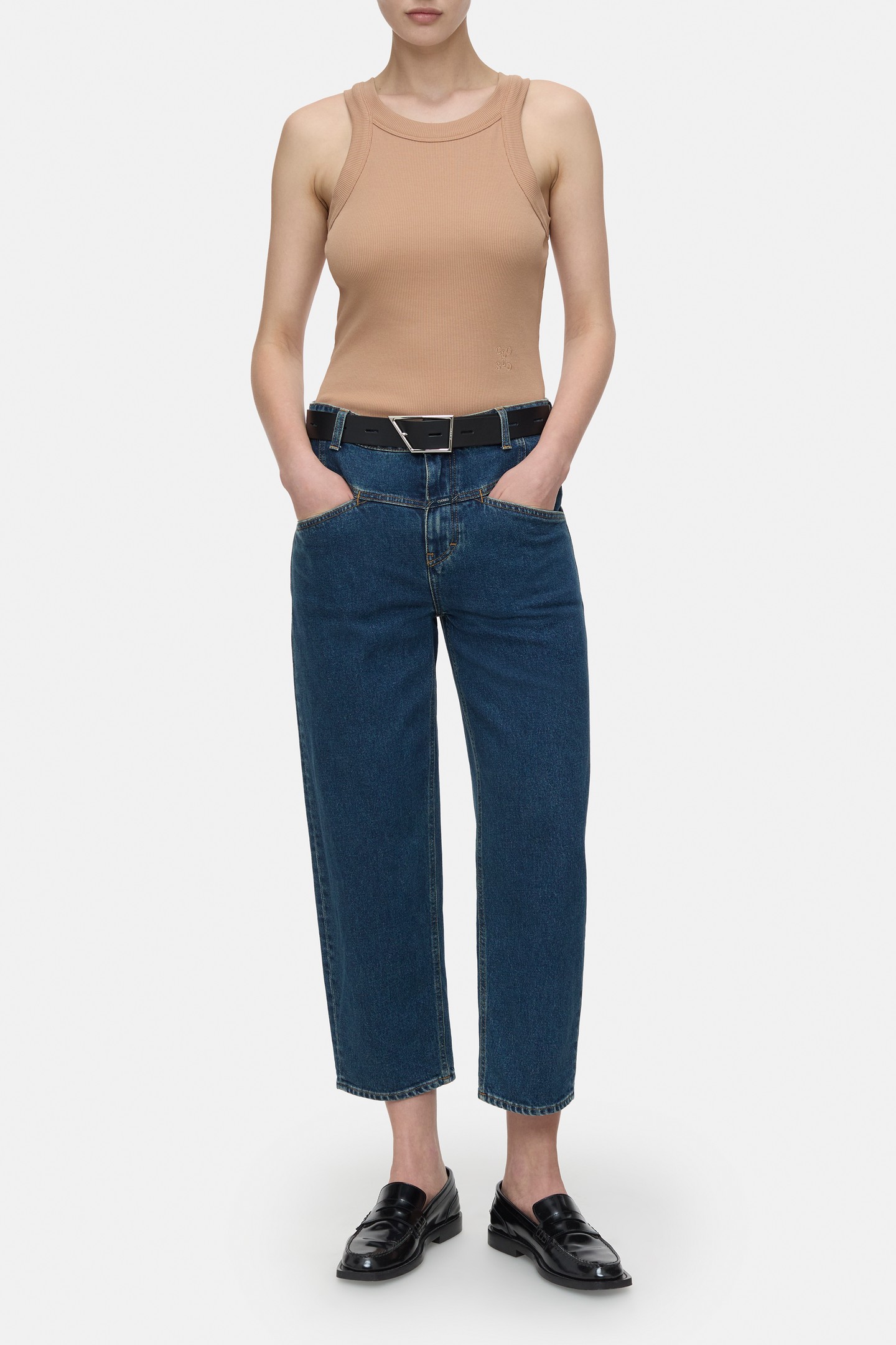 RACER TANK TOP T-SHIRTS BISCOTTI BROWN 2