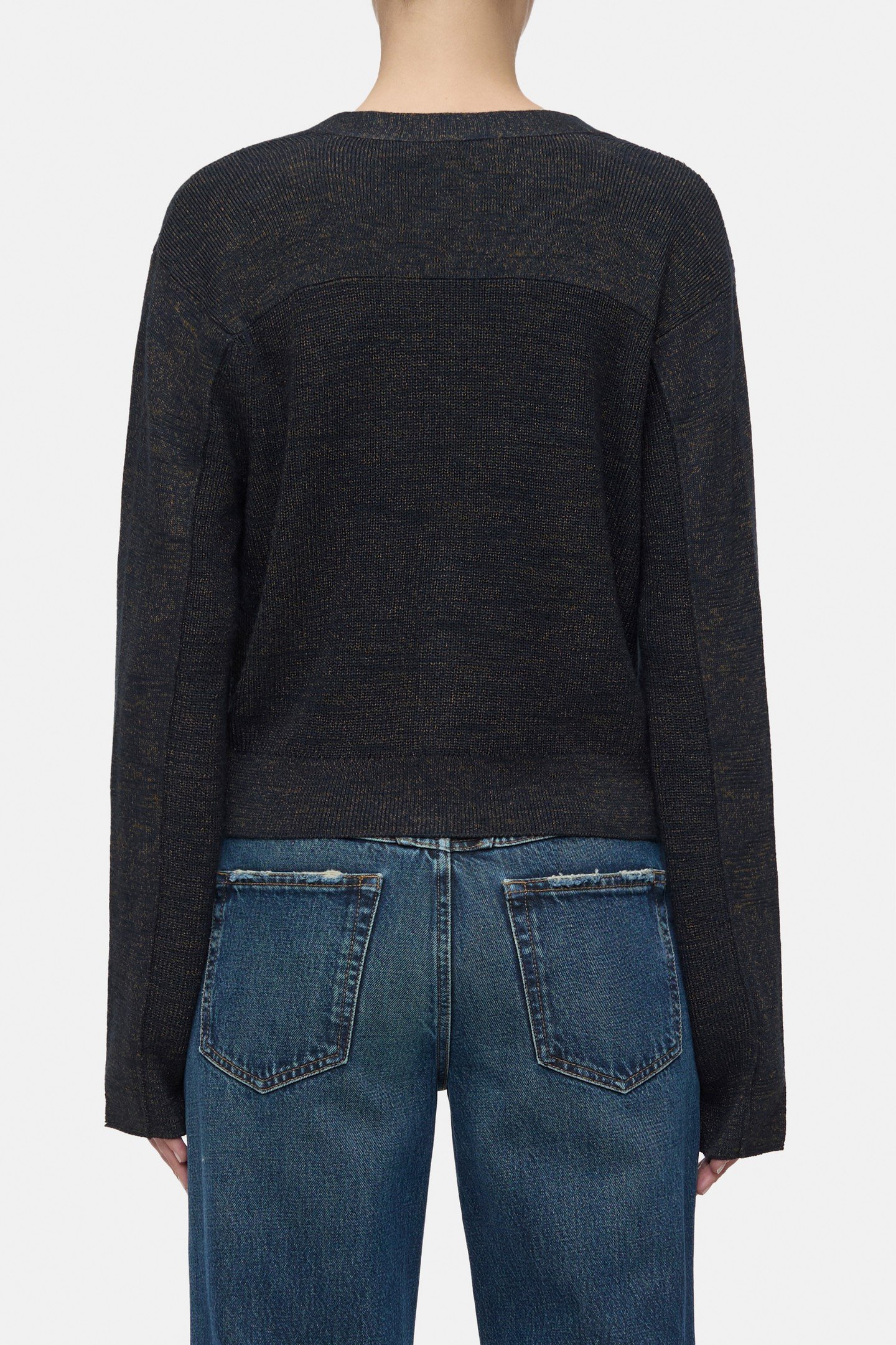 CROPPED CARDIGAN KNITS SMOKEY BLUE 2