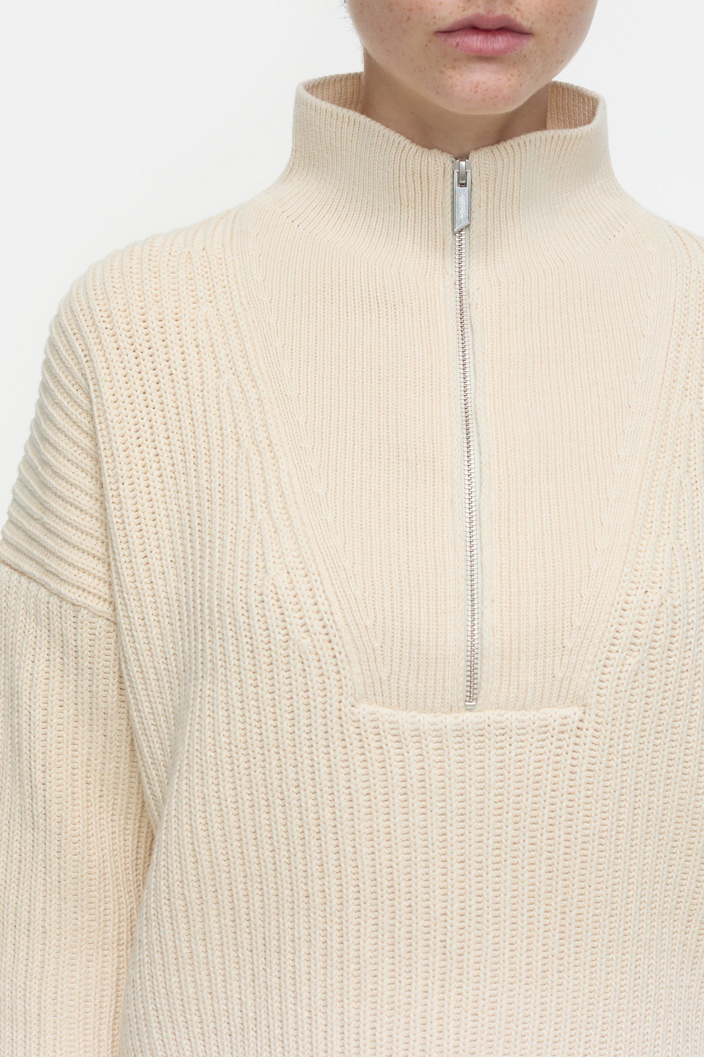 CROPPED TROYER KNITS IVORY 3