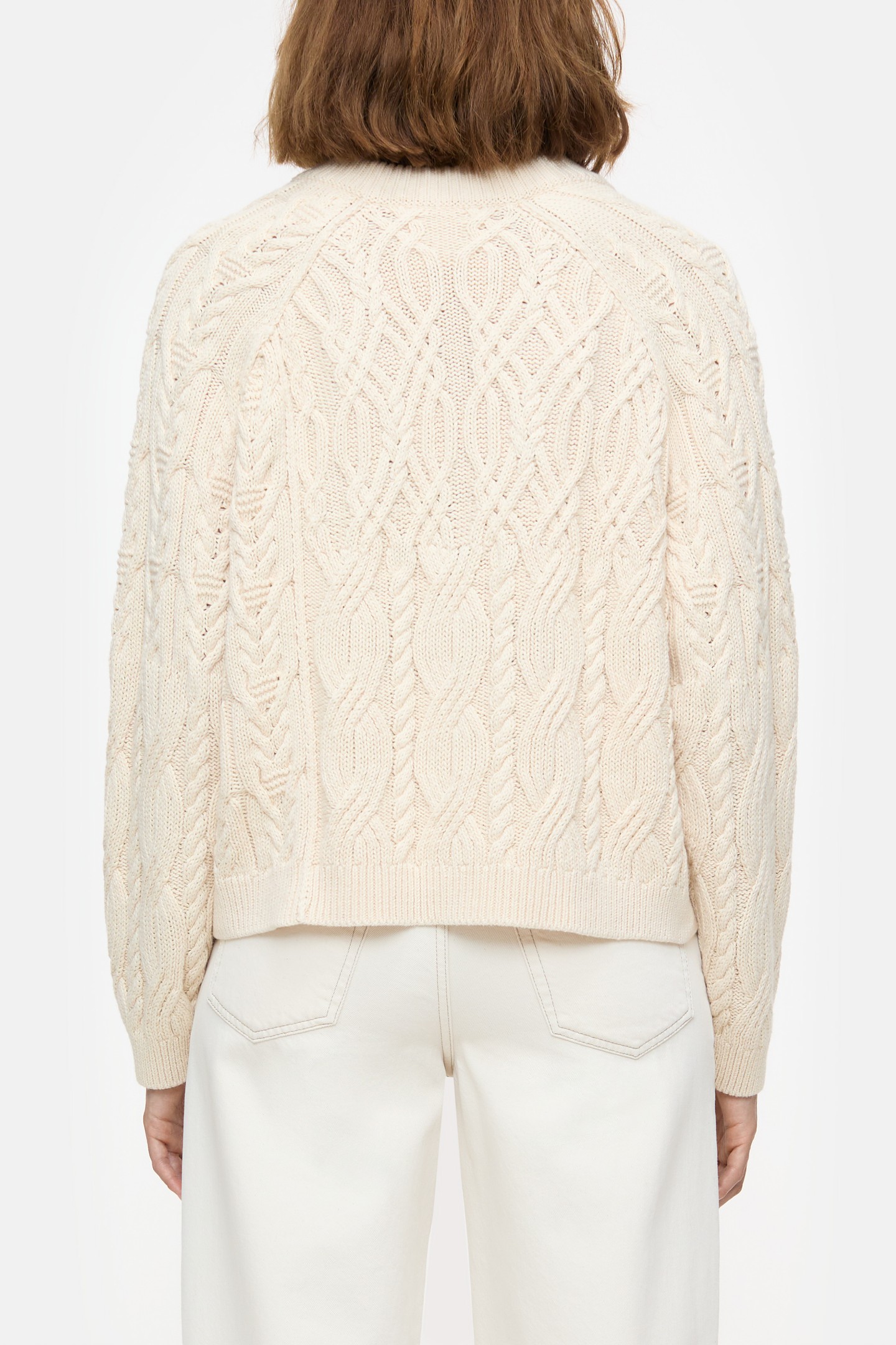 V CARDIGAN LONG SLEEVE KNITS IVORY 3