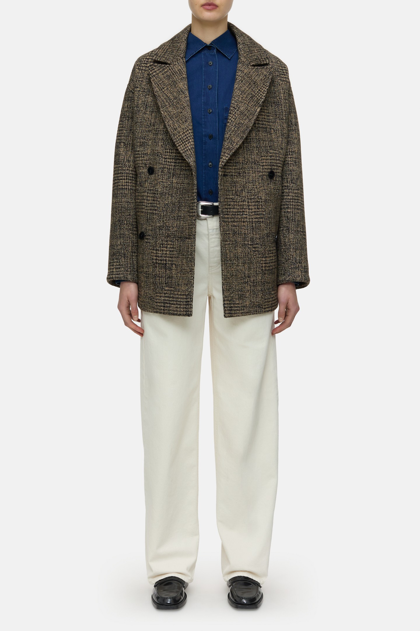 DOUBLE BREASTED COAT JACKET BISCOTTI BROWN 2