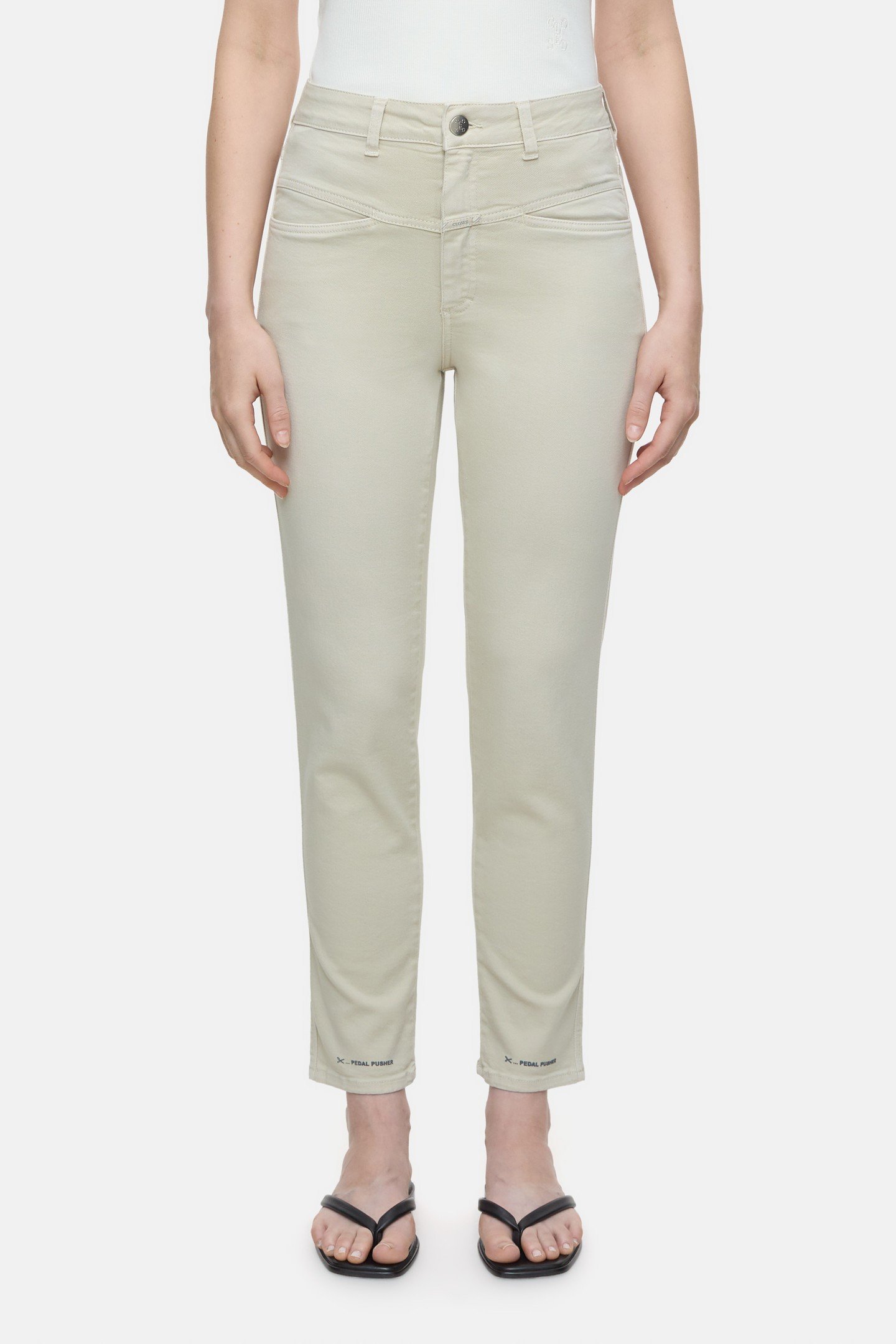 PEDAL PUSHER JEANS SABBIA BEIGE 1