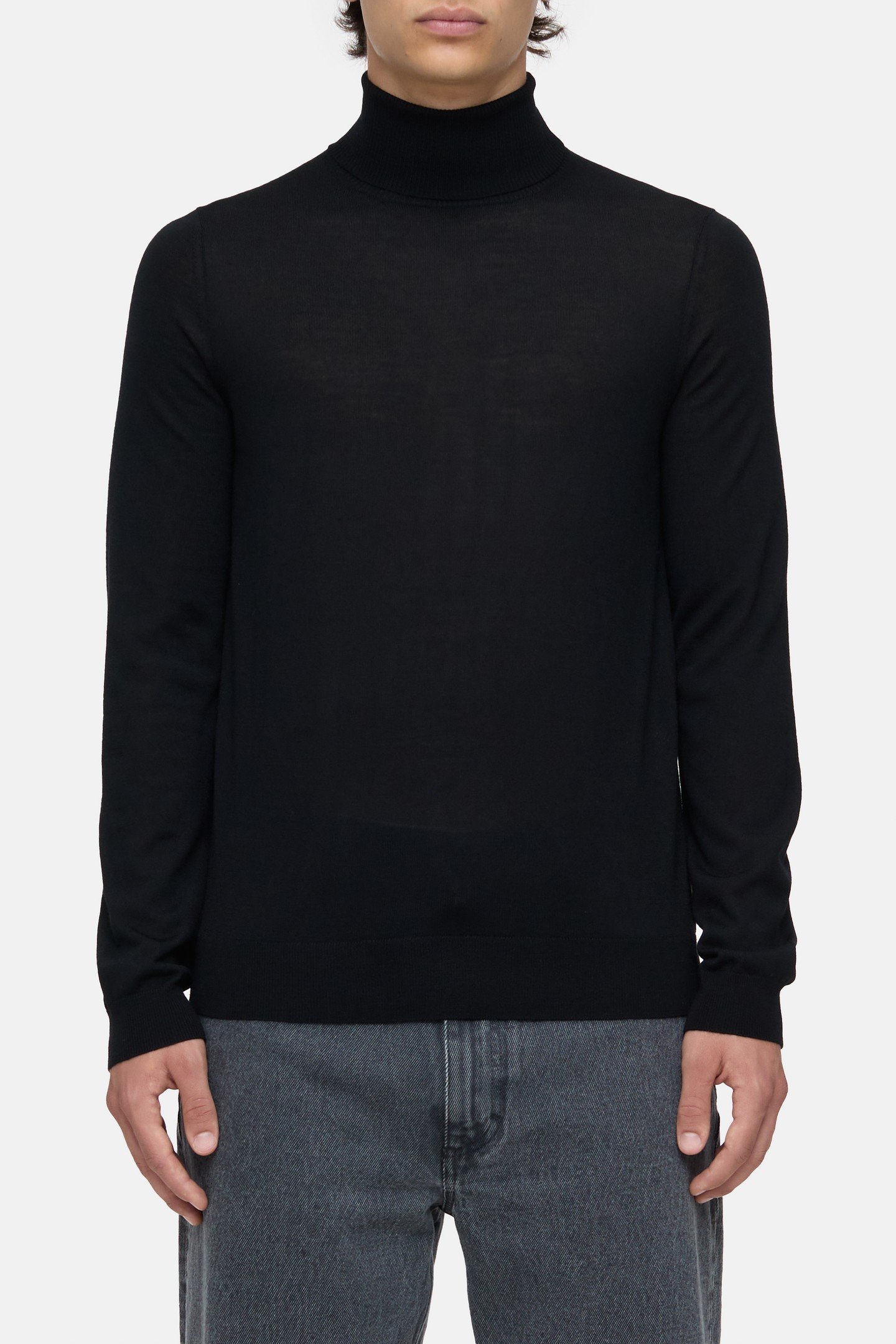 TURTLE-NECK JUMPER KNITS BLACK 1