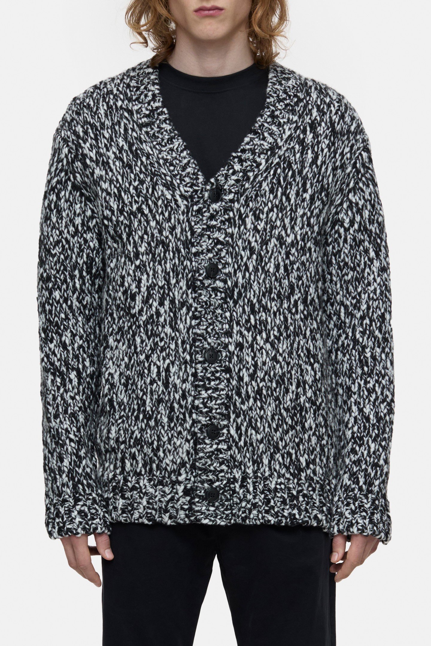 CARDIGAN KNITS BLACK 1