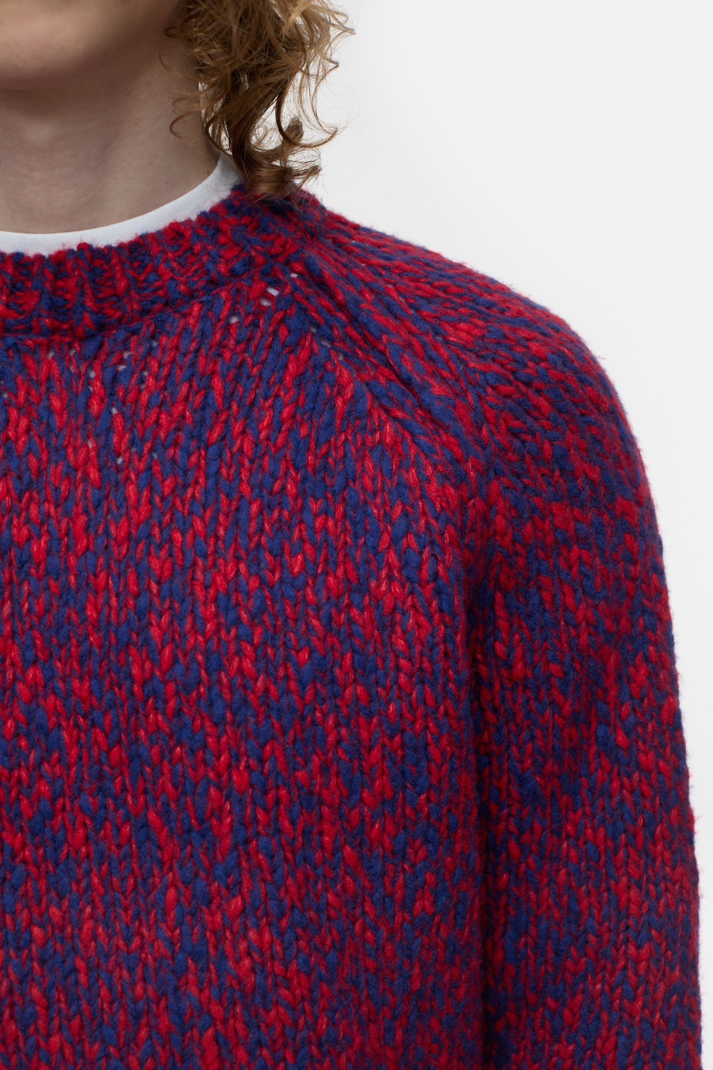 CREW NECK RAGLAN JUMPER KNITS CHILI PEPPER RED 2