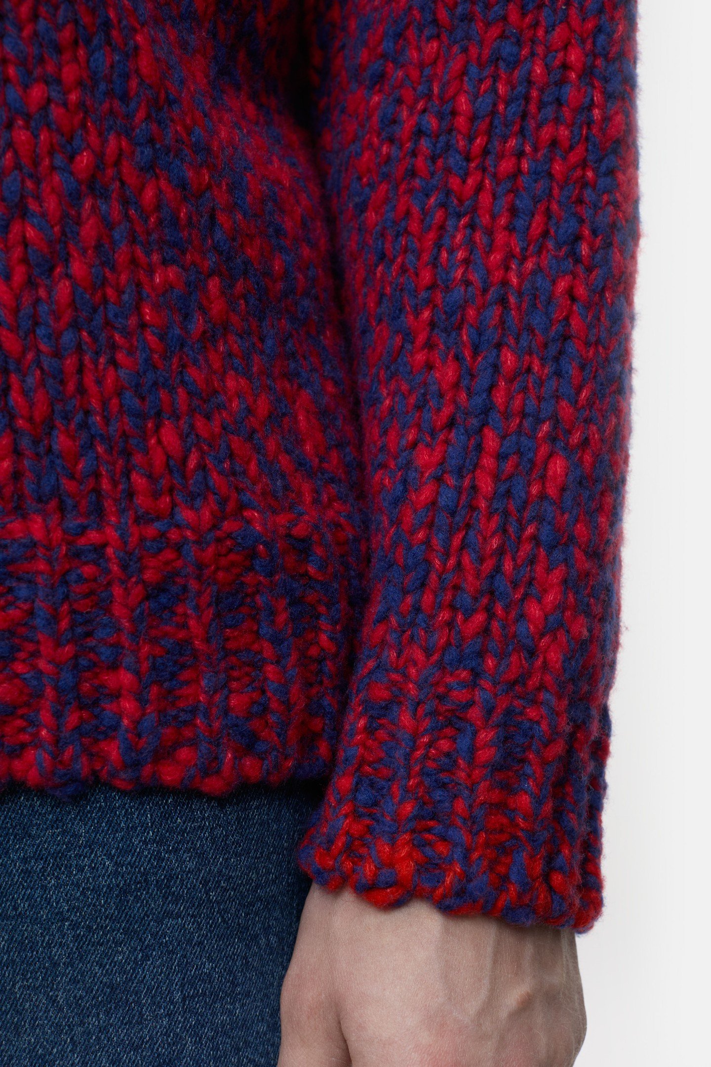 CREW NECK RAGLAN JUMPER KNITS CHILI PEPPER RED 3