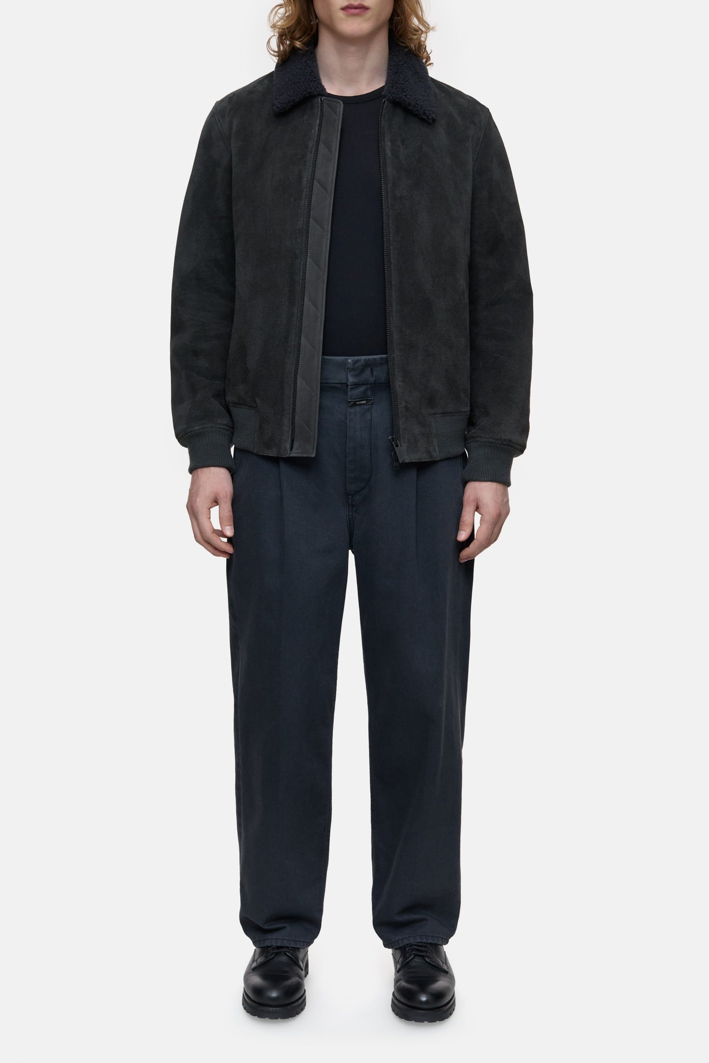 LEATHER JACKET SHADOW BLUE 10