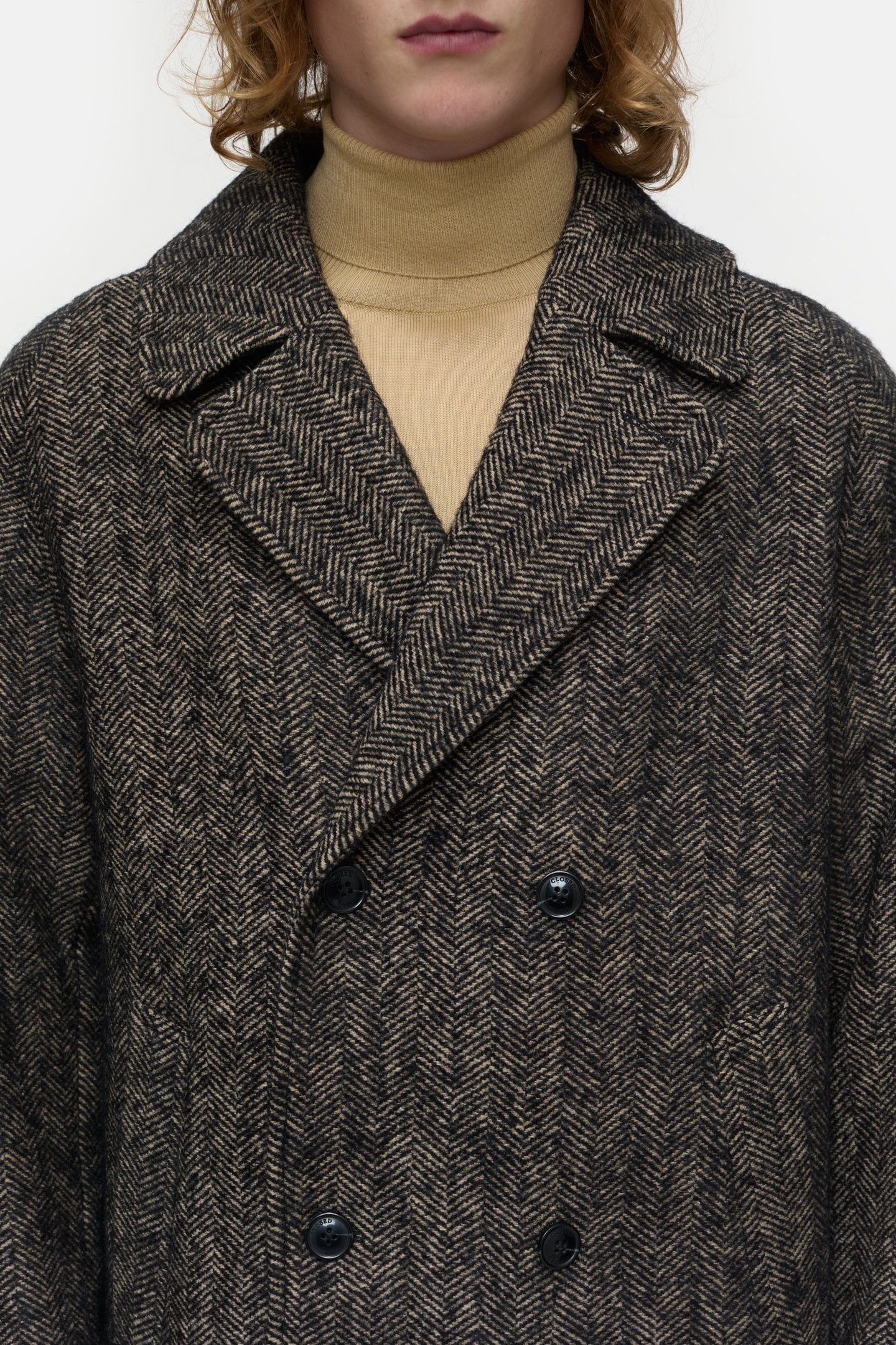 DOUBLE BREASTED COAT JACKET BLACK 4