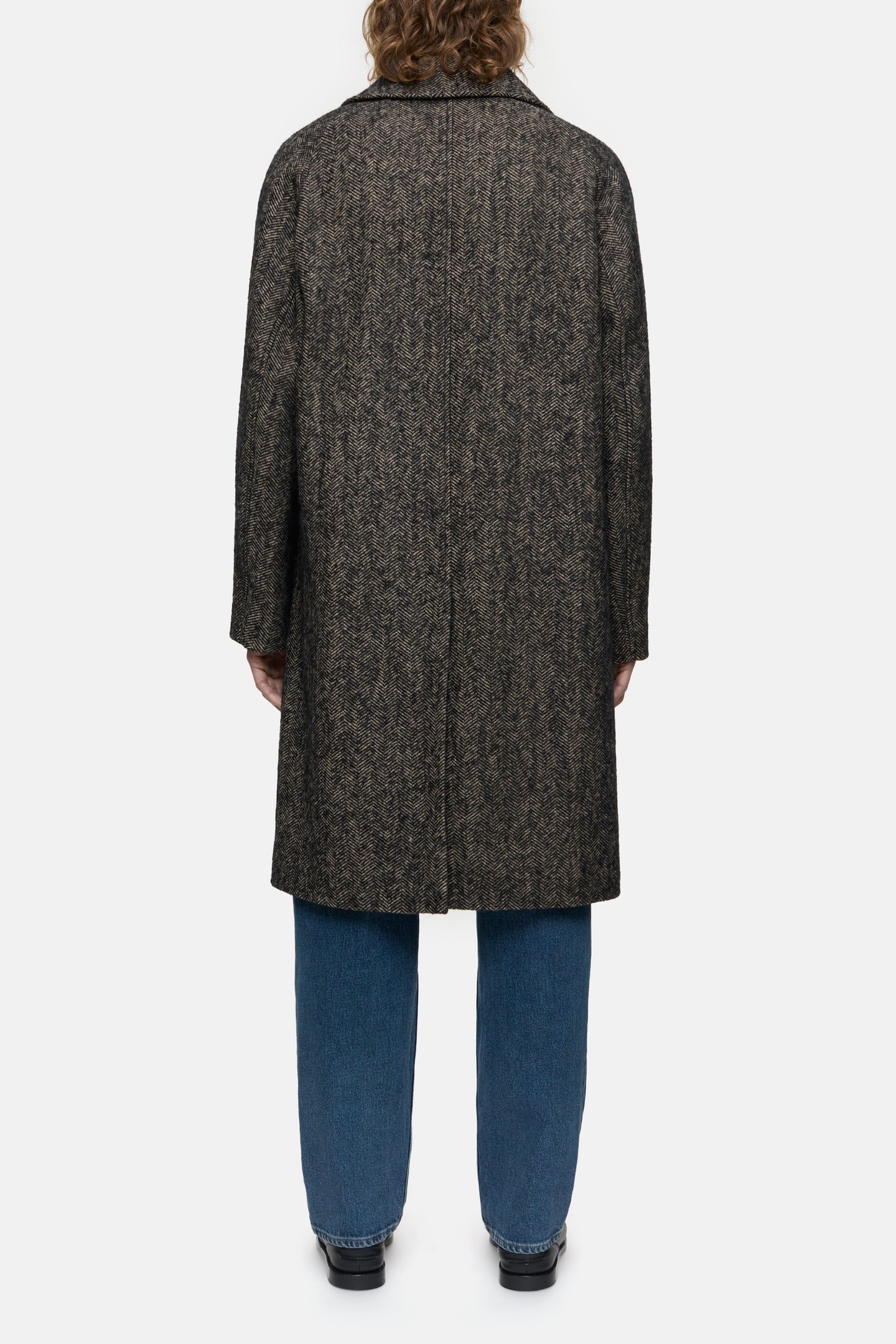 DOUBLE BREASTED COAT JACKET BLACK 3