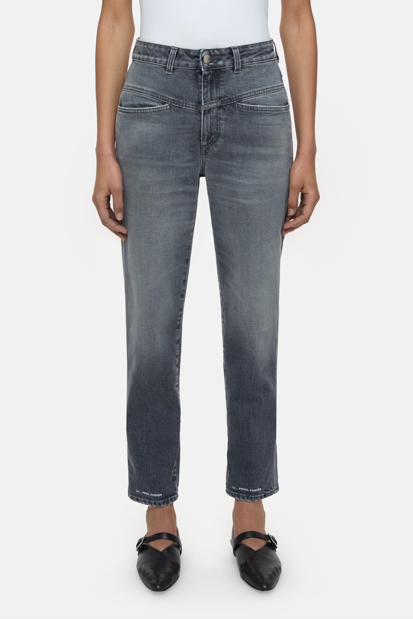 PEDAL PUSHER JEANS MID GREY 1