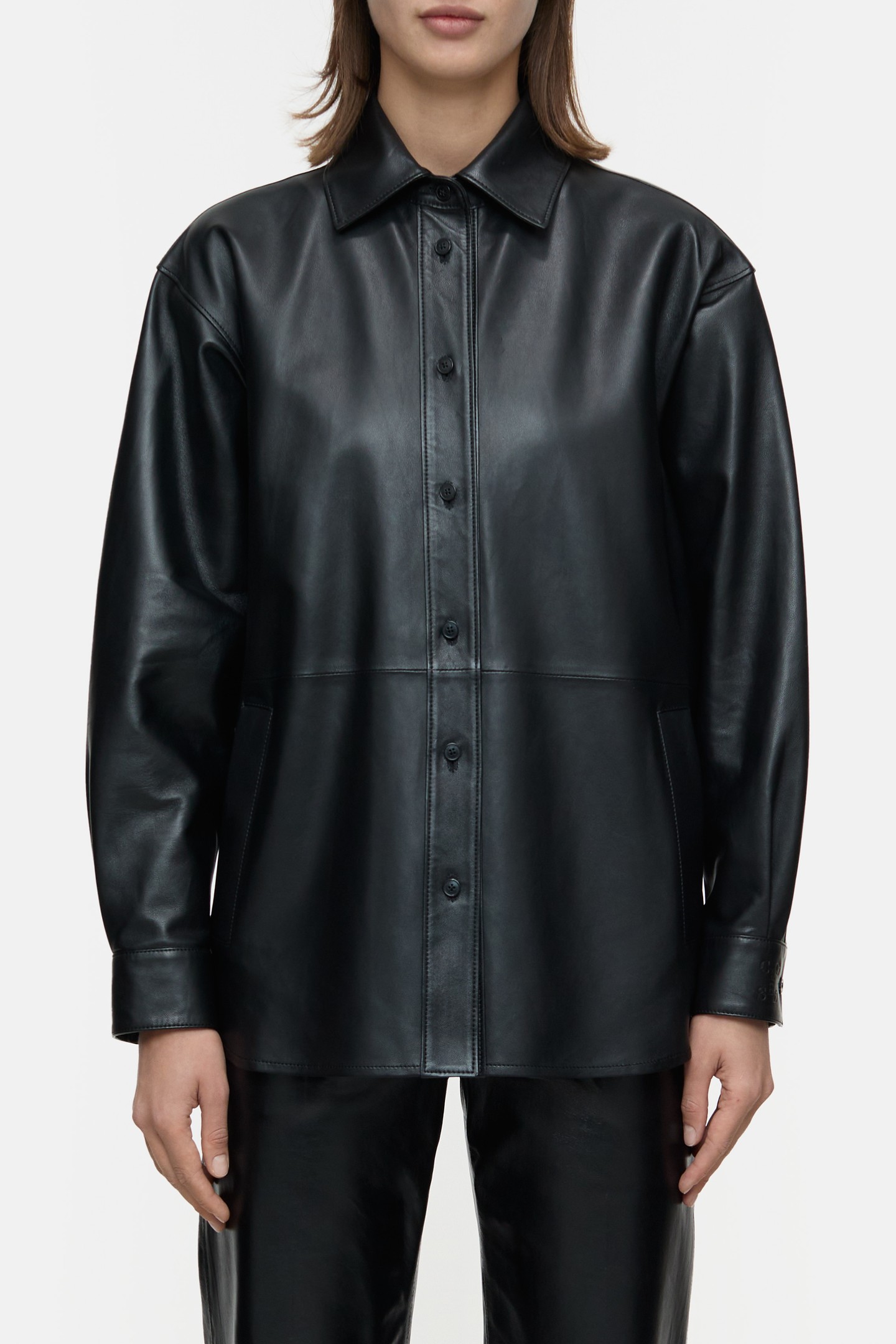 LEATHER OVERSHIRT & BLOUSES BLACK by Closed