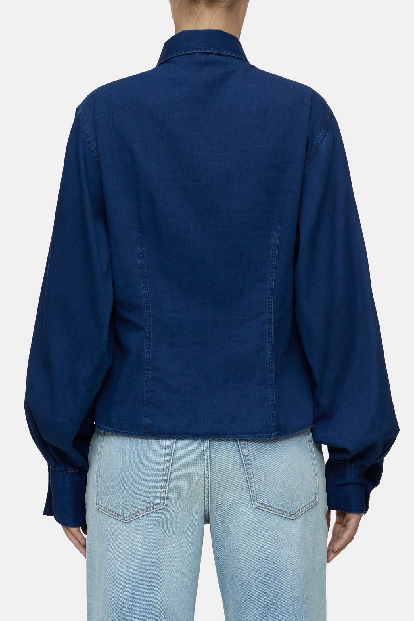 CROPPED BLOUSE SHIRT DARK BLUE 3