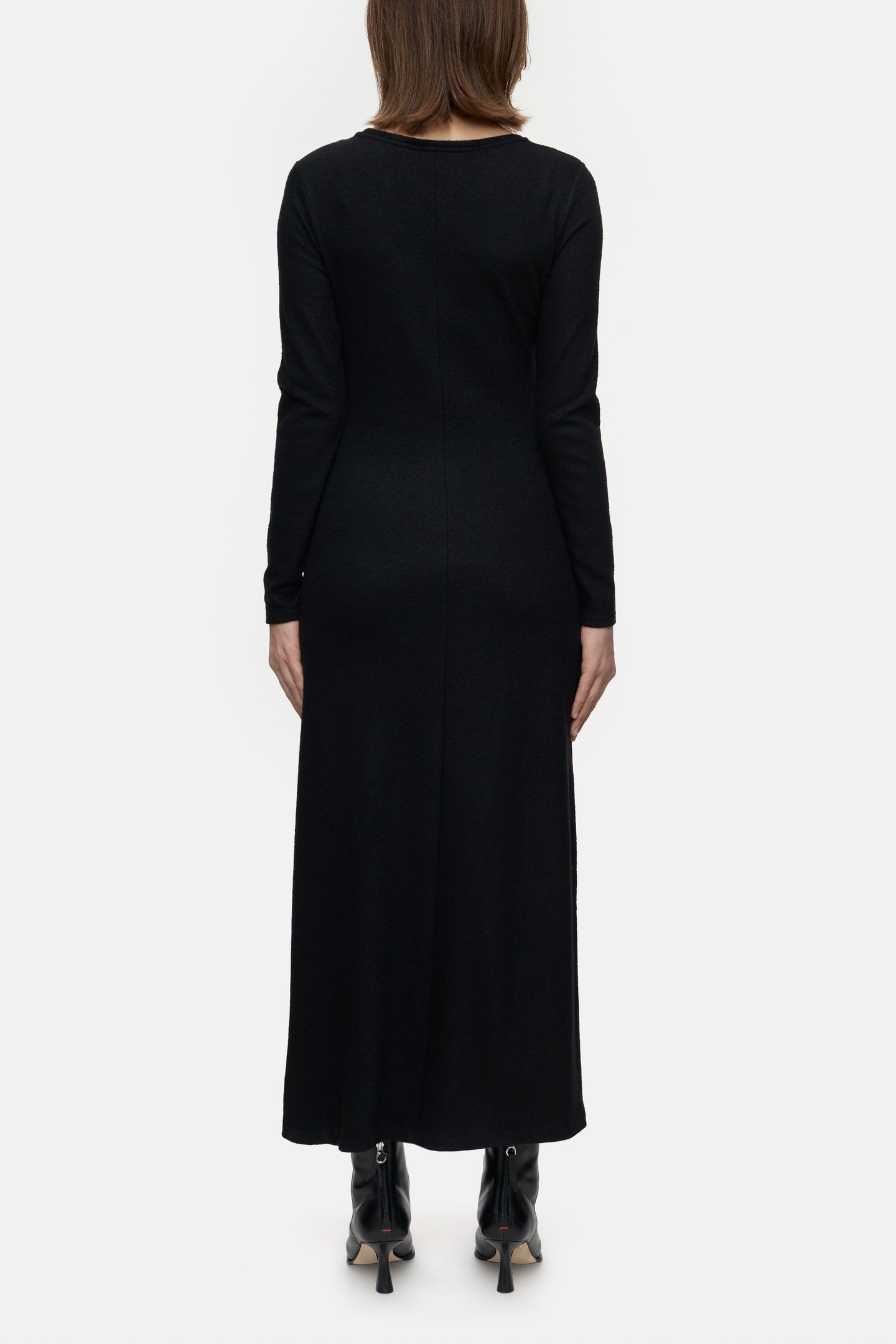 DRAPED DRESS BLACK 2