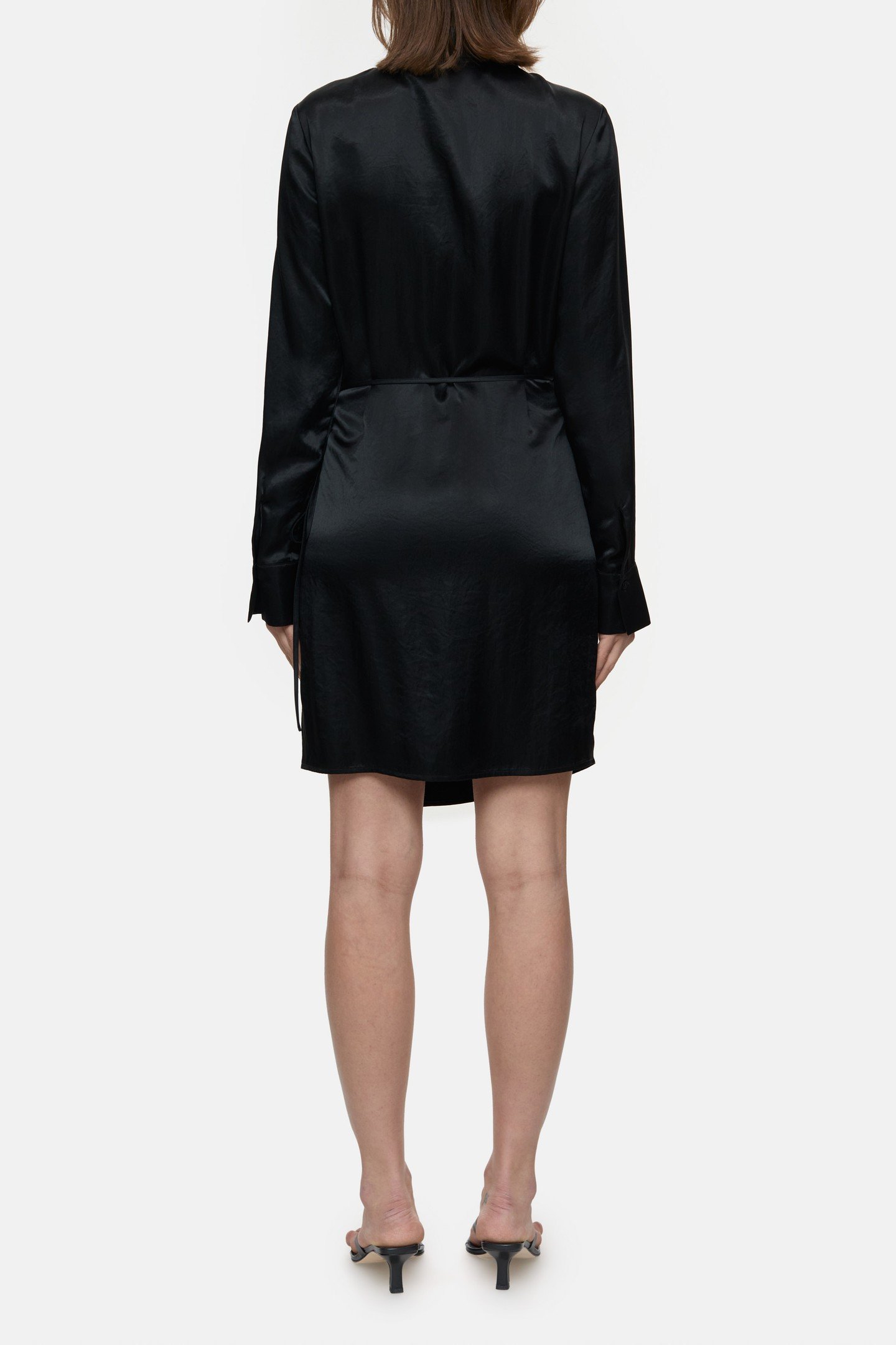 SHORT WRAP DRESS BLACK 2